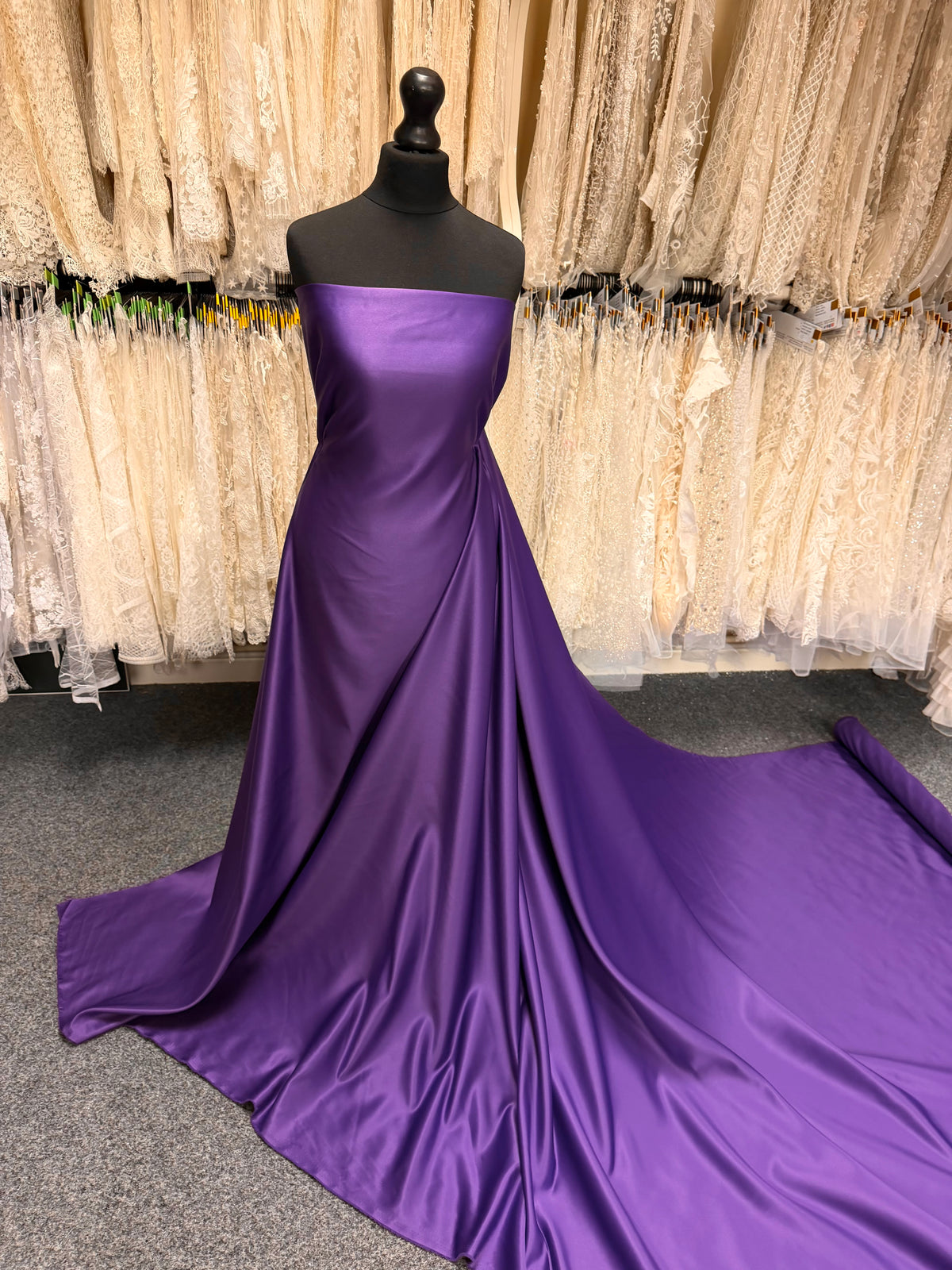 Purple Polyester Satin - Majestic