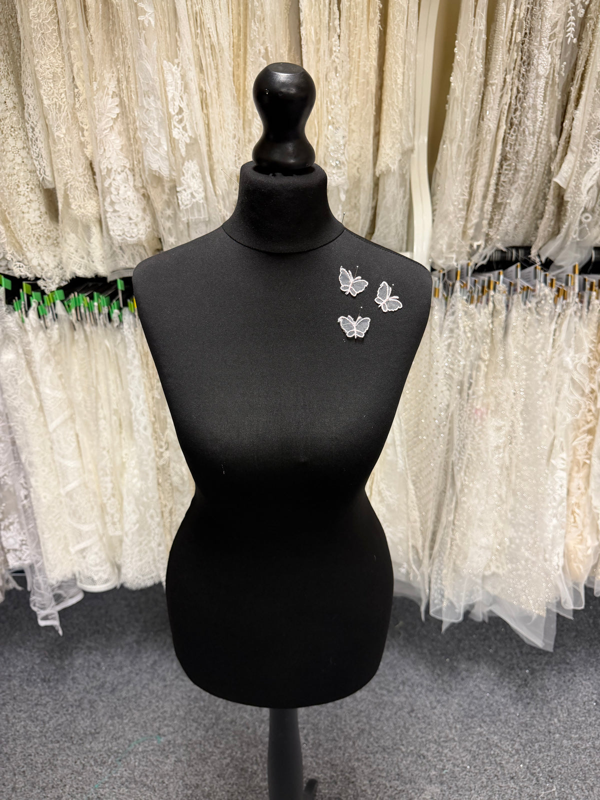 Light Rose Butterfly Applique - M1