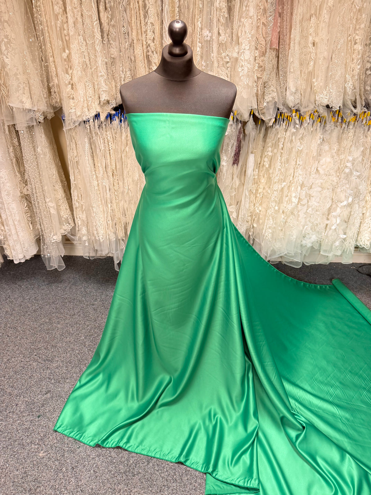 Emerald Polyester Satin - Majestic