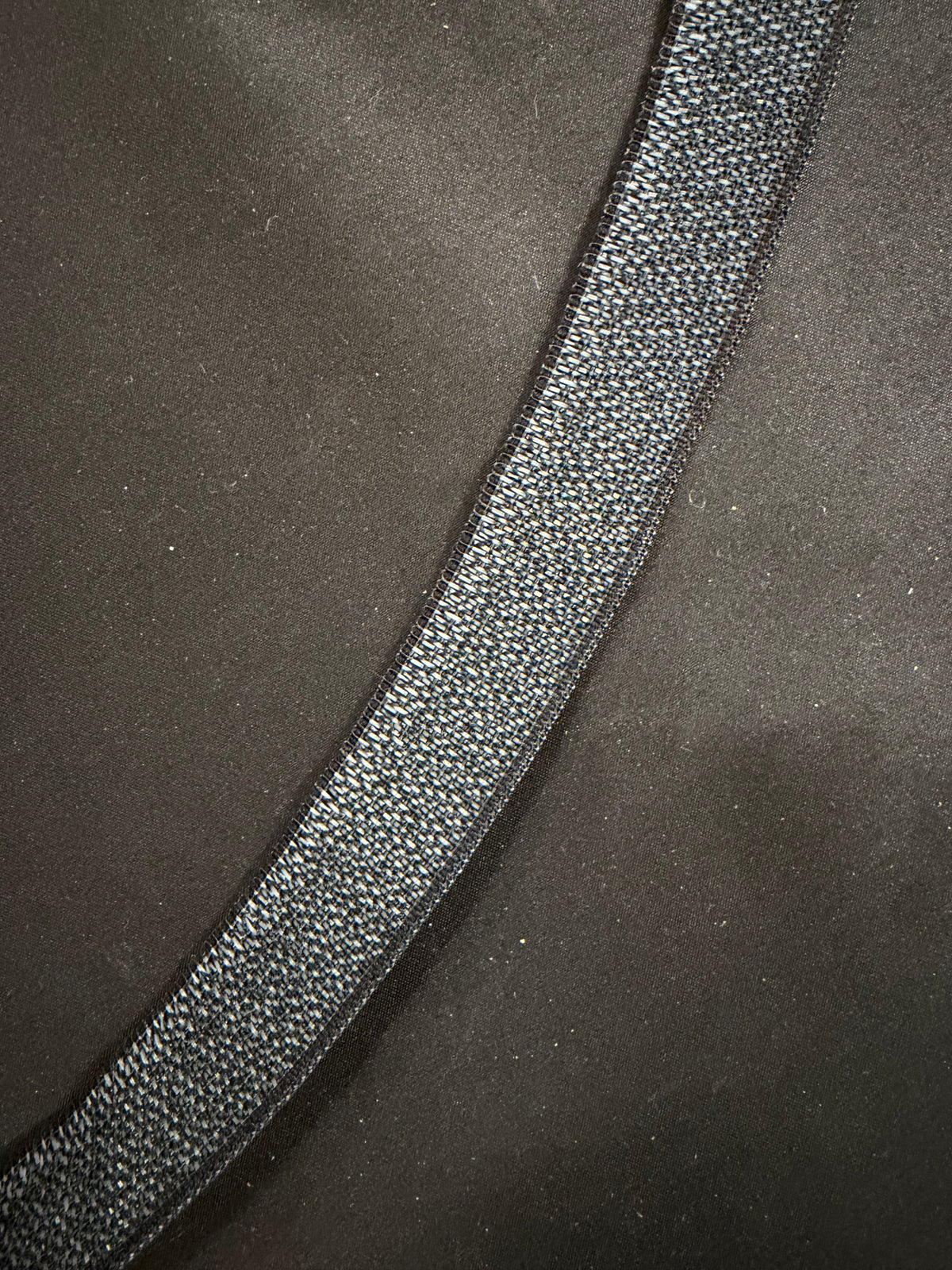 Black 25mm Stretch Petersham - A17