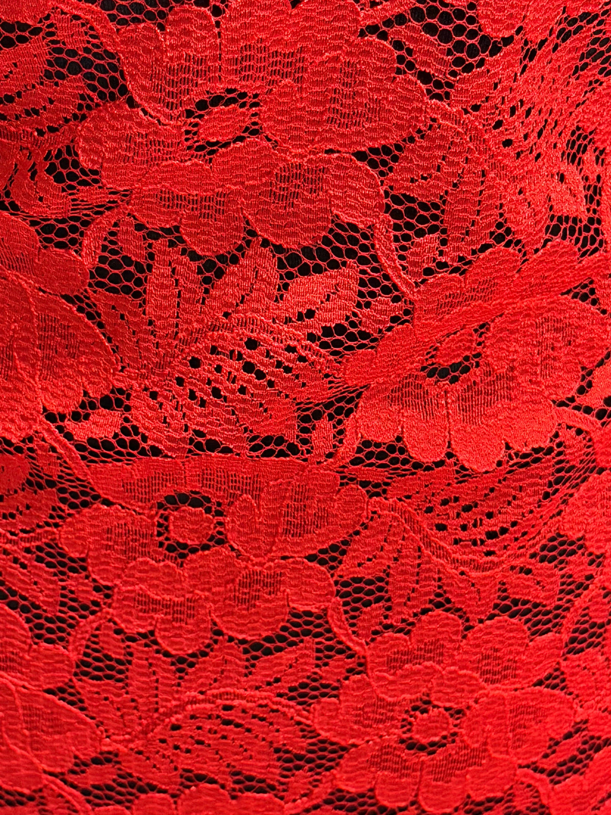 Red Floral Lace - P199