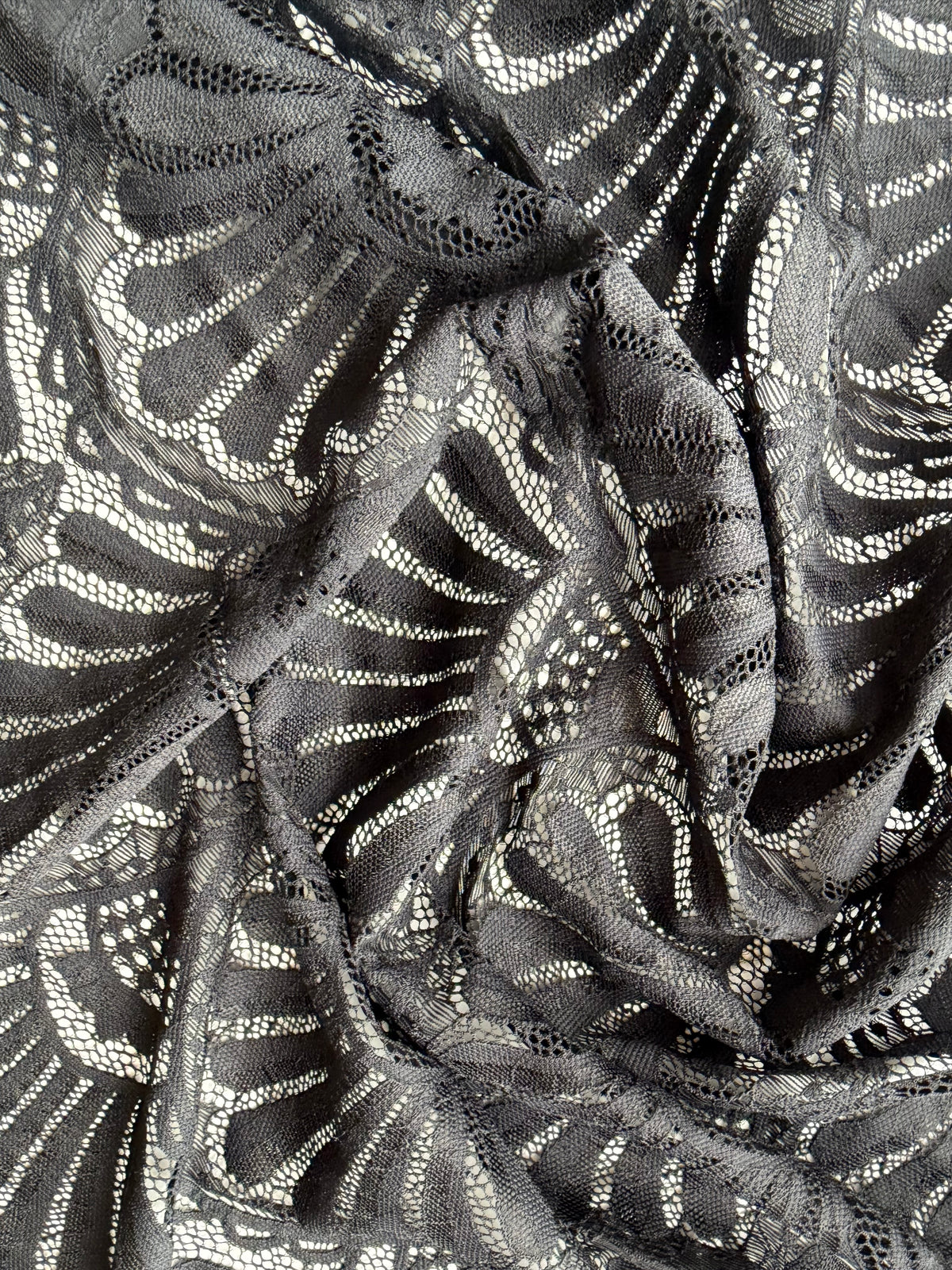 Black Stretch Lace - LB7009