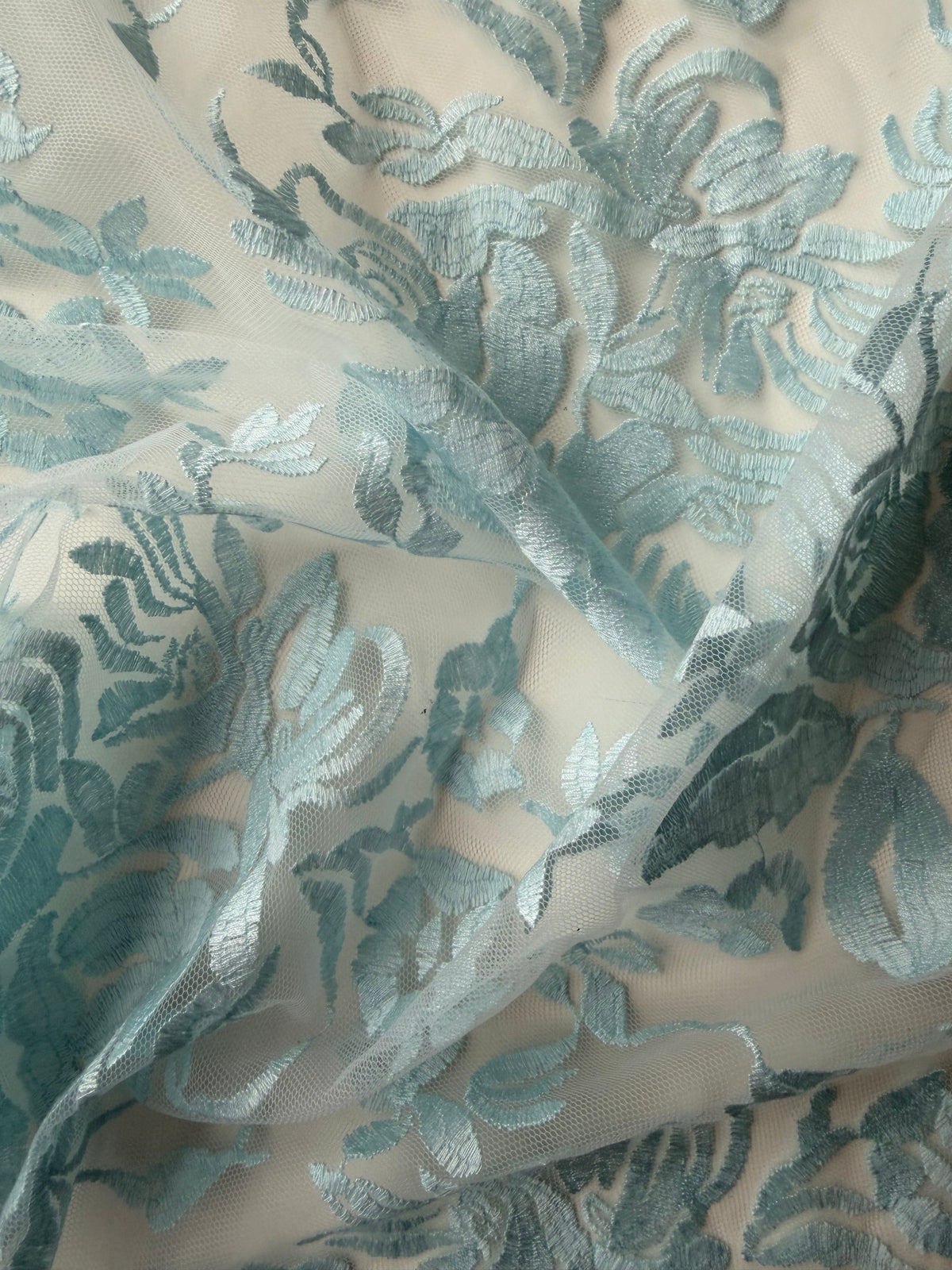 Baby Blue Embroidered Lace – EB5018