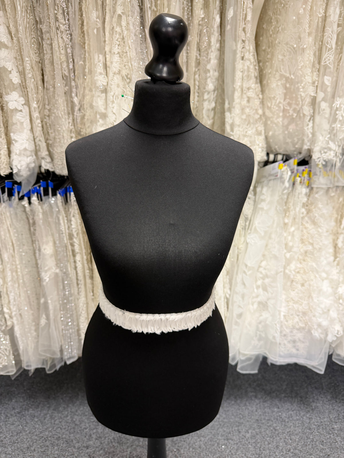 Ivory Beaded Ribbon Trim - T294