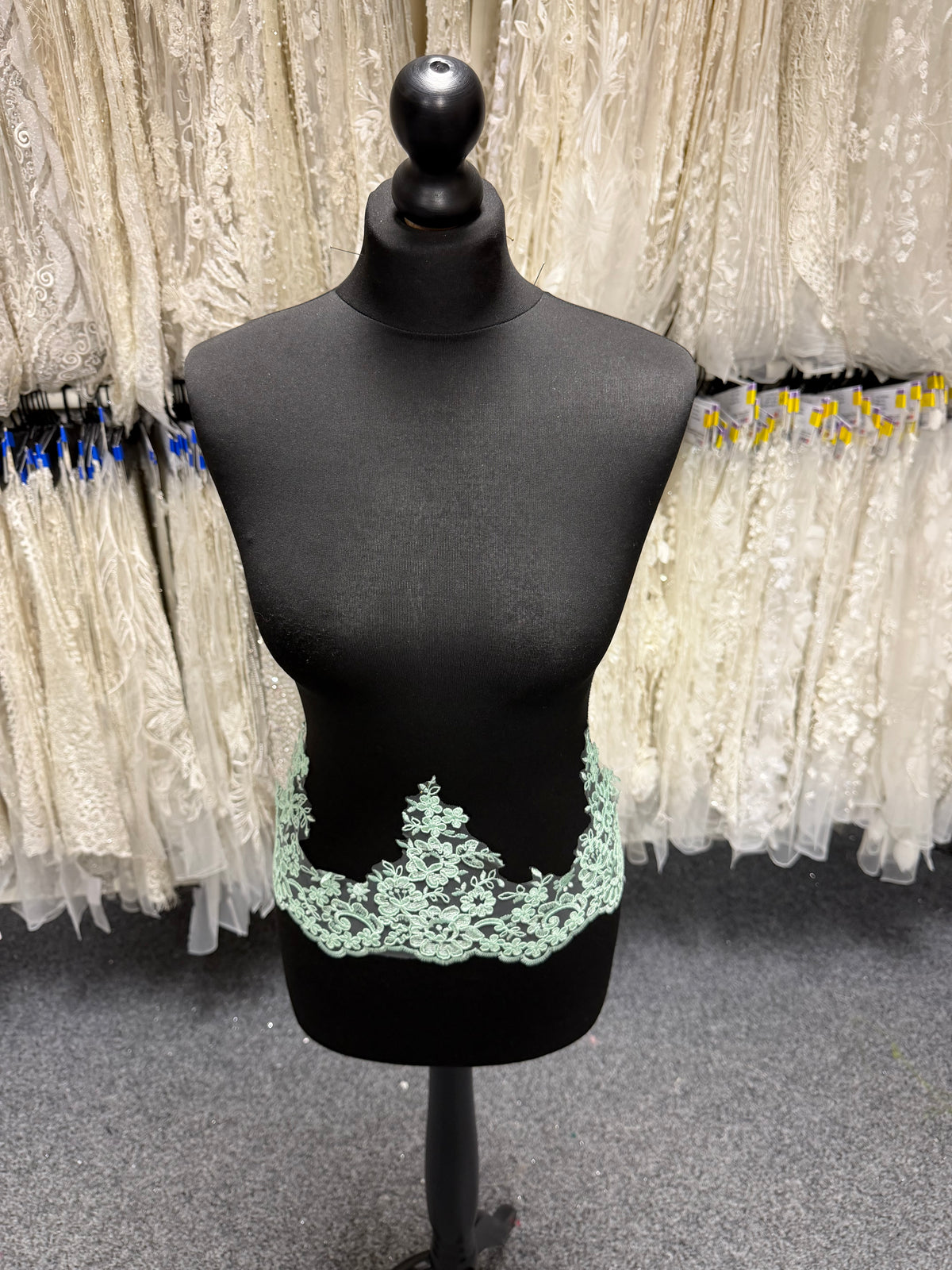 Aqua Corded Lace Trim - T660