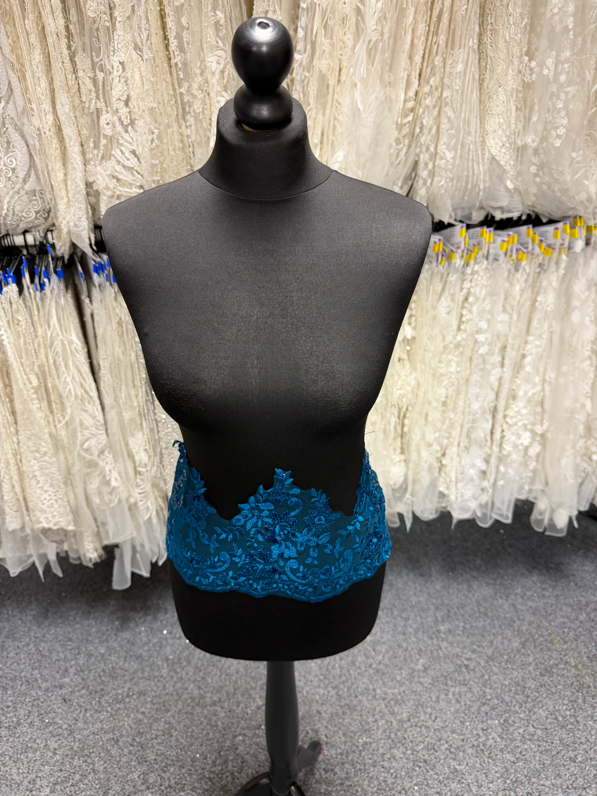 Teal Sequin Edging - T661