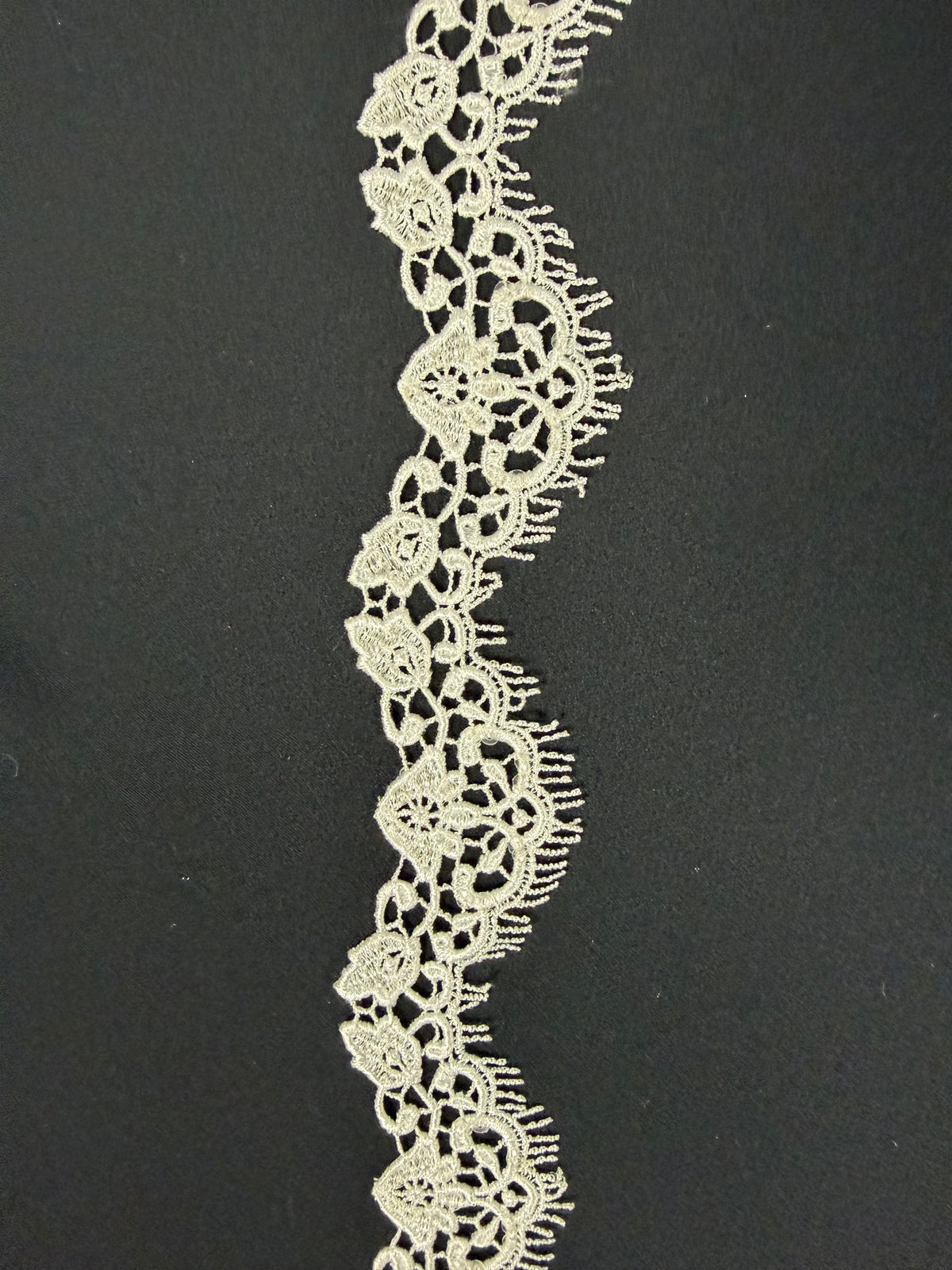 Ivory Sequin Guipure Edging - T578