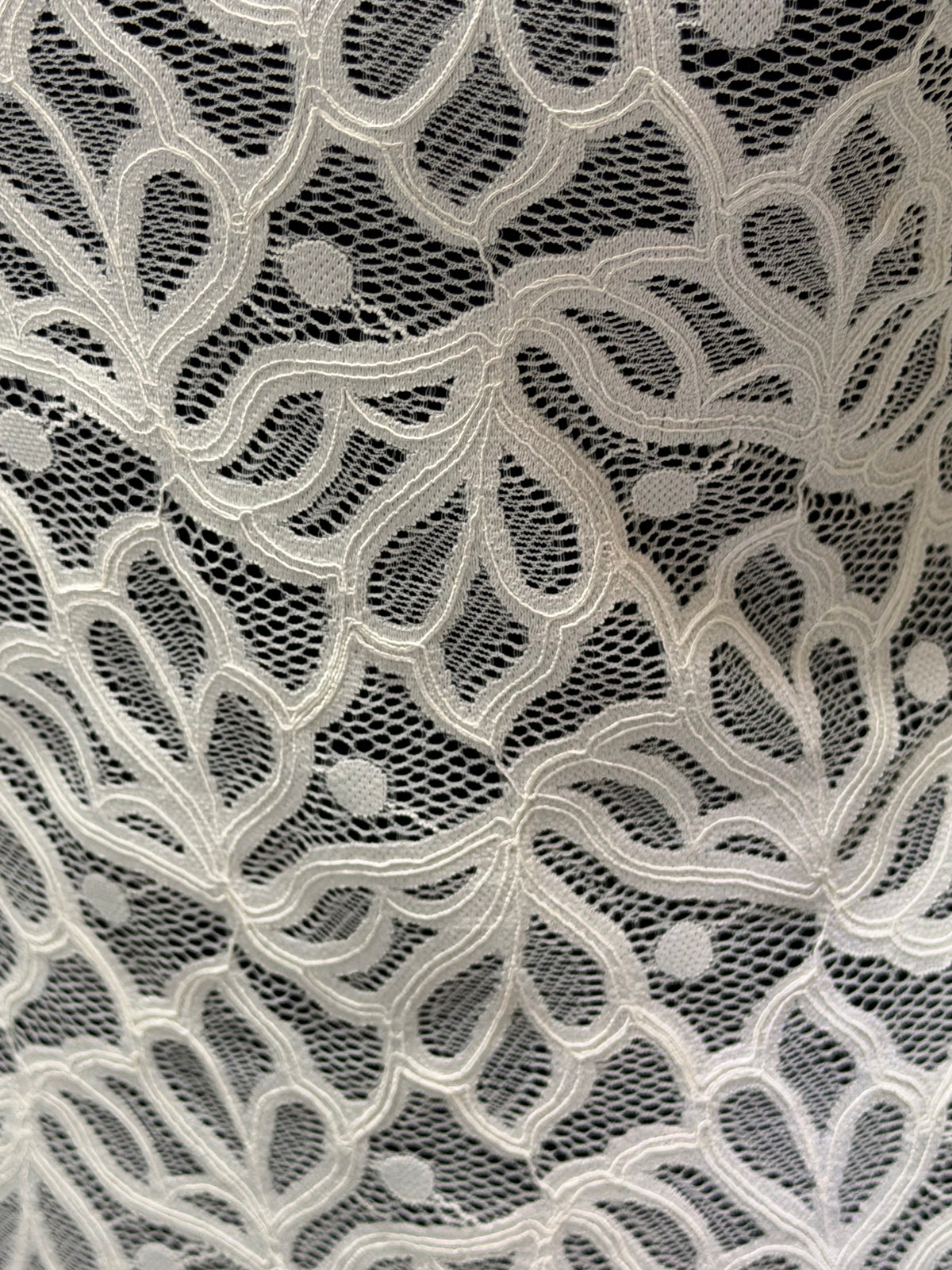 Ivory Stretch Raschel Lace - Tankara