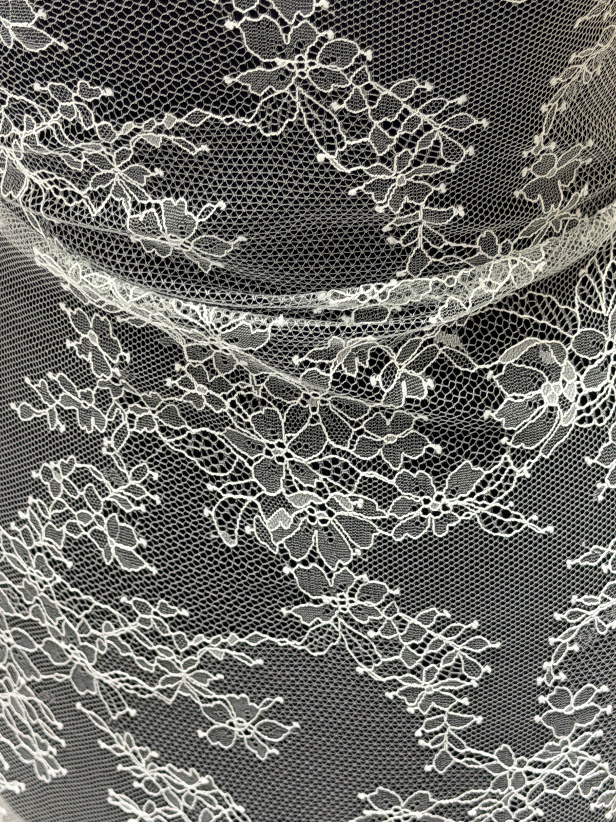 Duck Egg Blue Raschel Lace - Rome