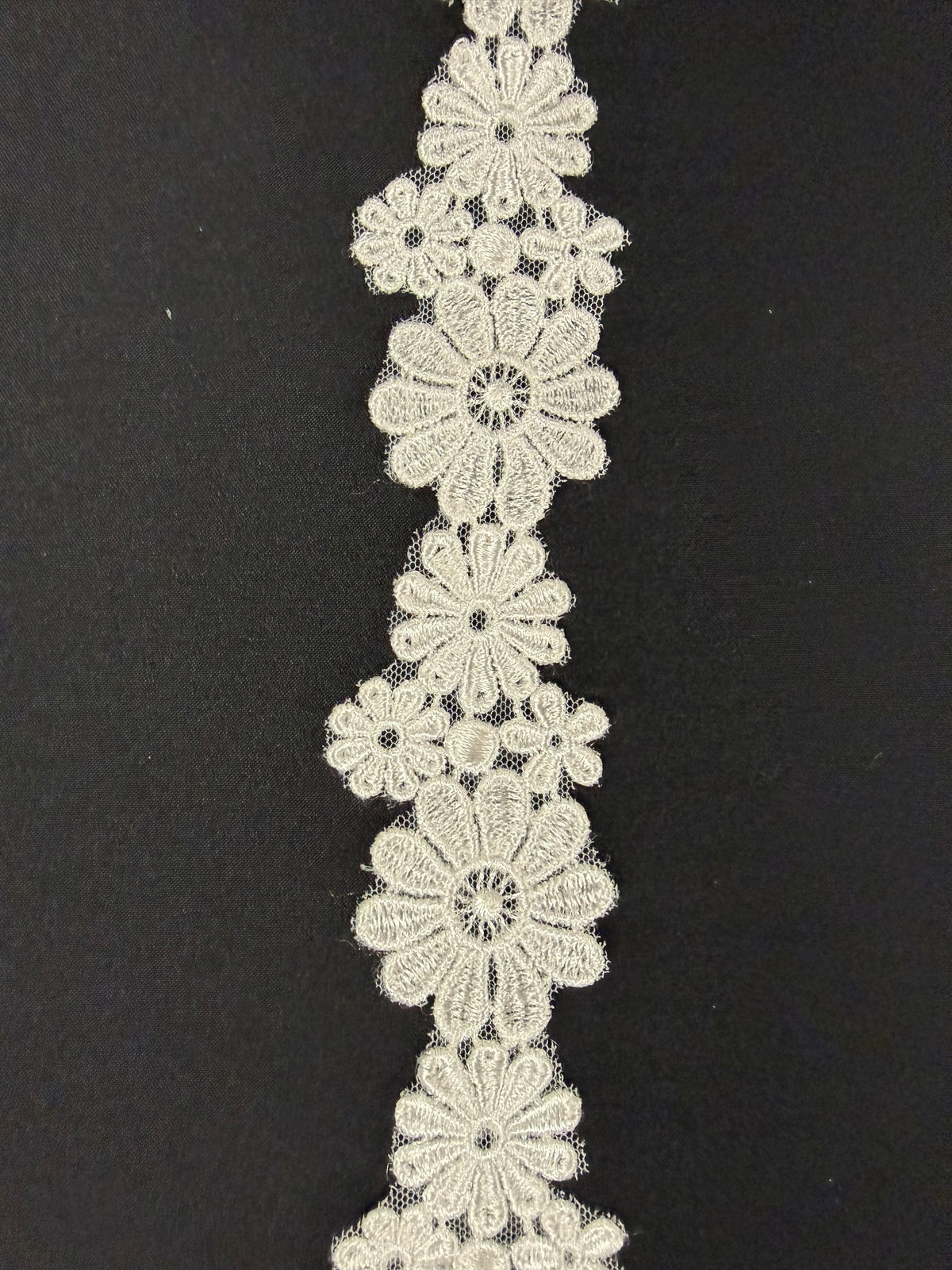 Ivory Embroidered Lace Trim - T934