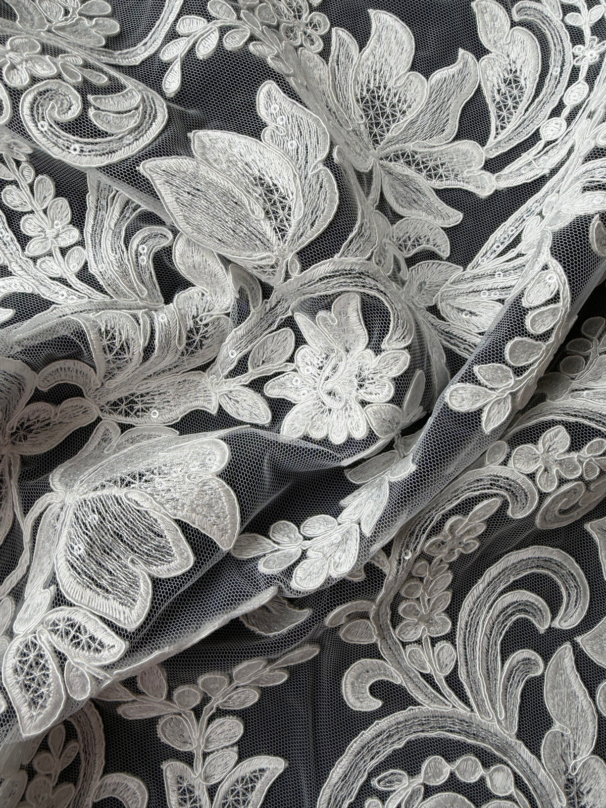 Ivory Corded Lace – Larkin