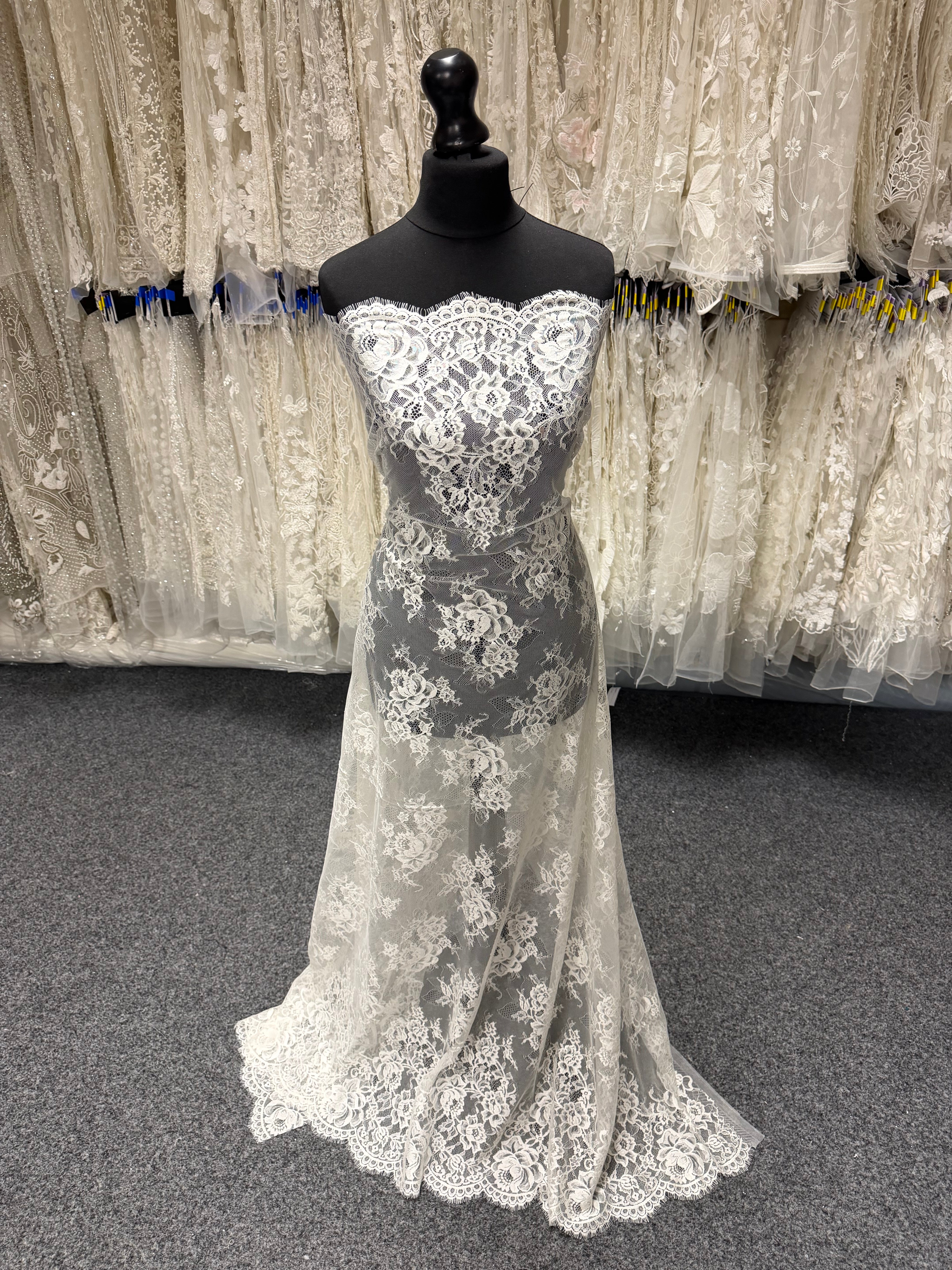 Ivory Raschel Lace