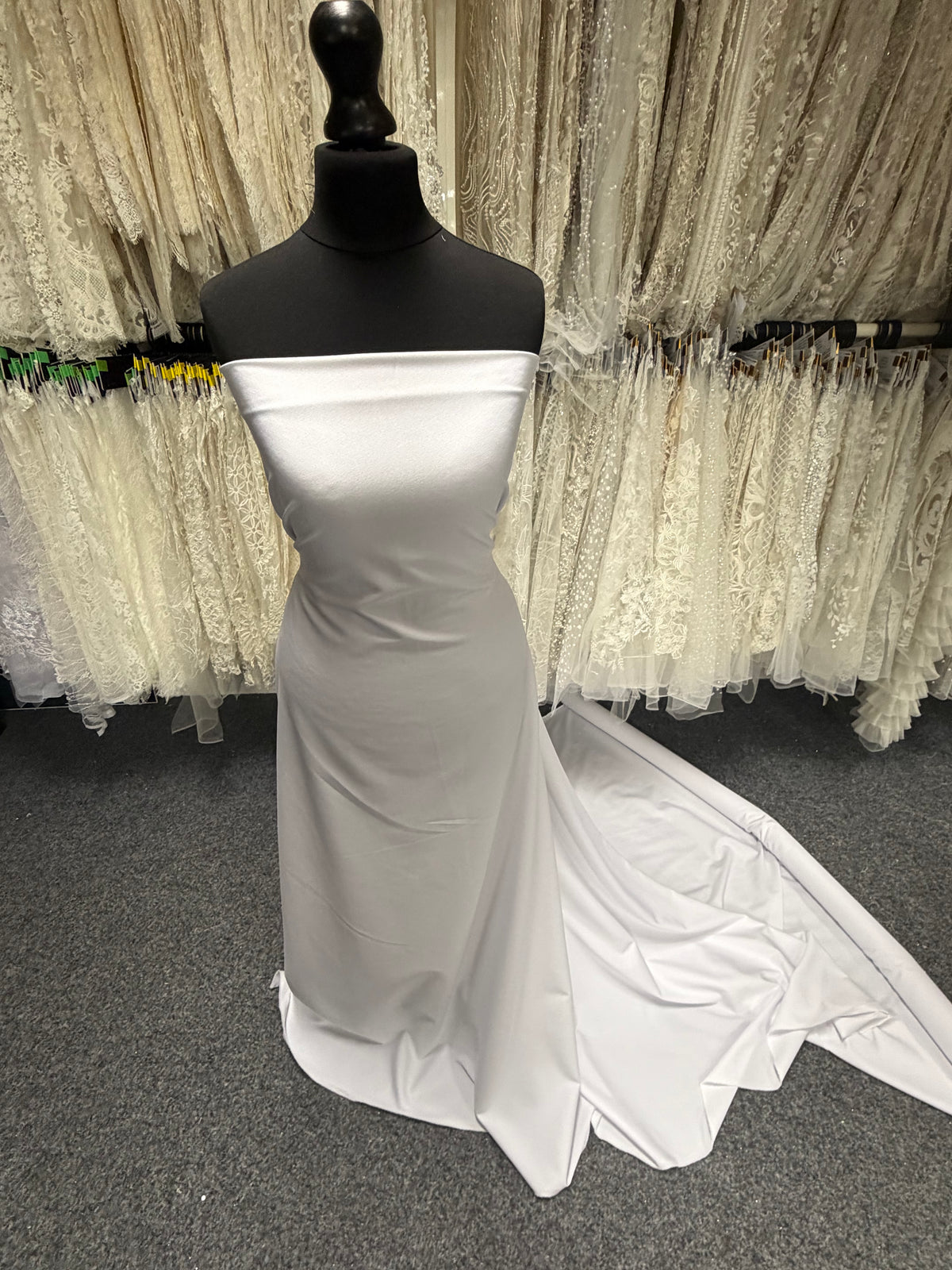 White Polyester Stretch Crepe - Compassion