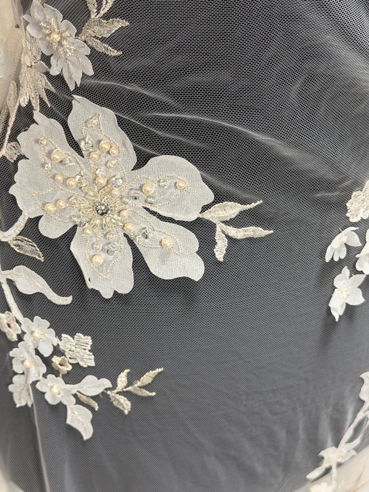 Ivory Embroidered Lace - EB1015