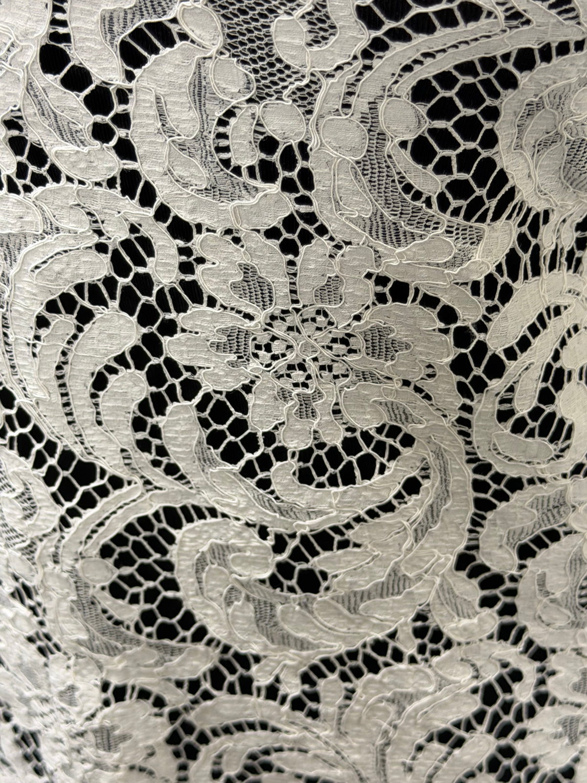 White Eco French Corded Lace - LA4007