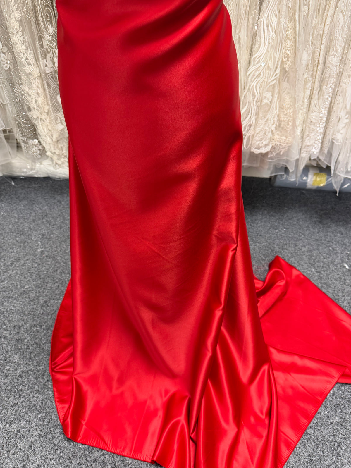 Red Polyester Lightweight Duchess Satin - P44