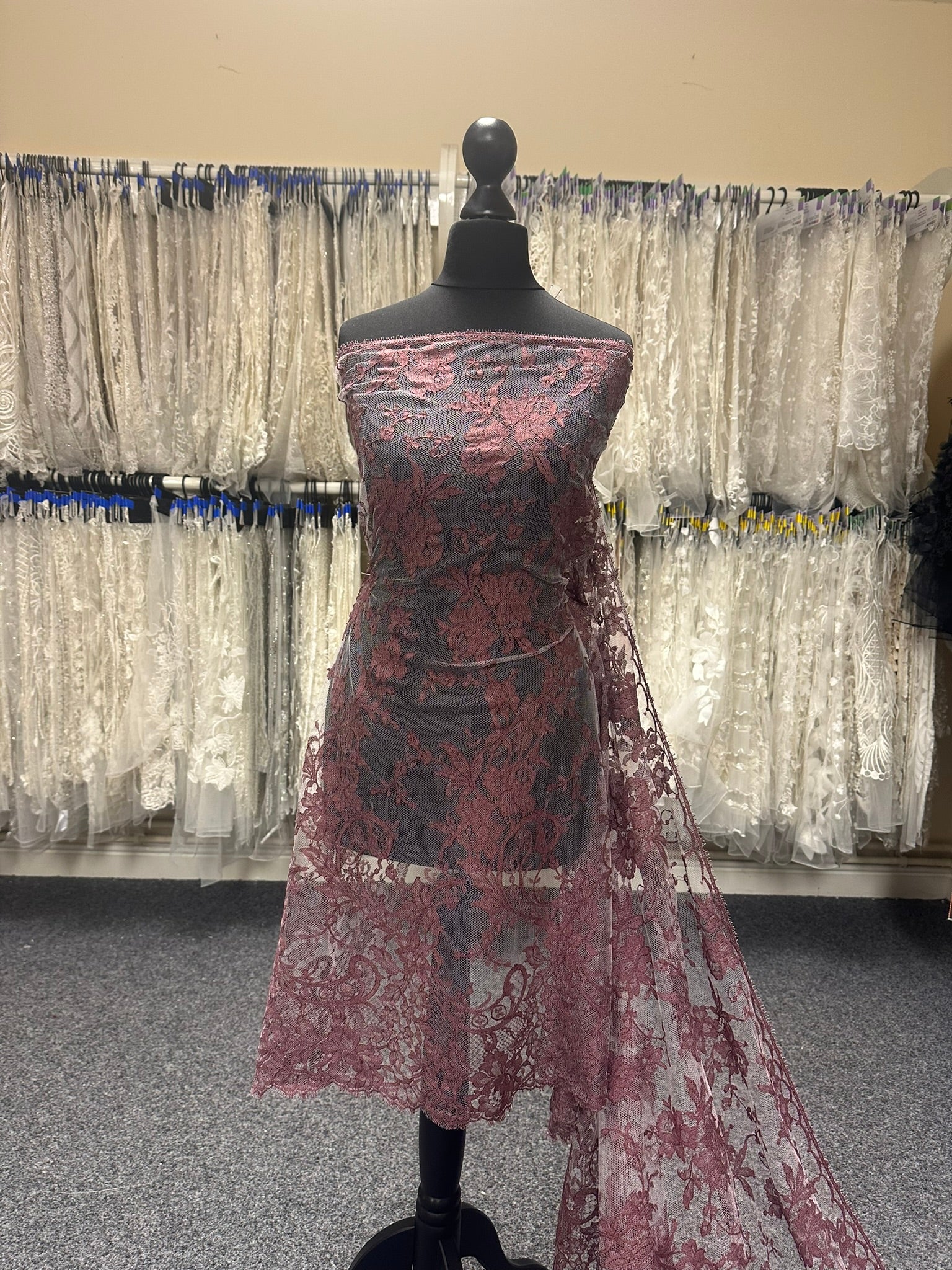 Plum Chantilly Lace - Kate