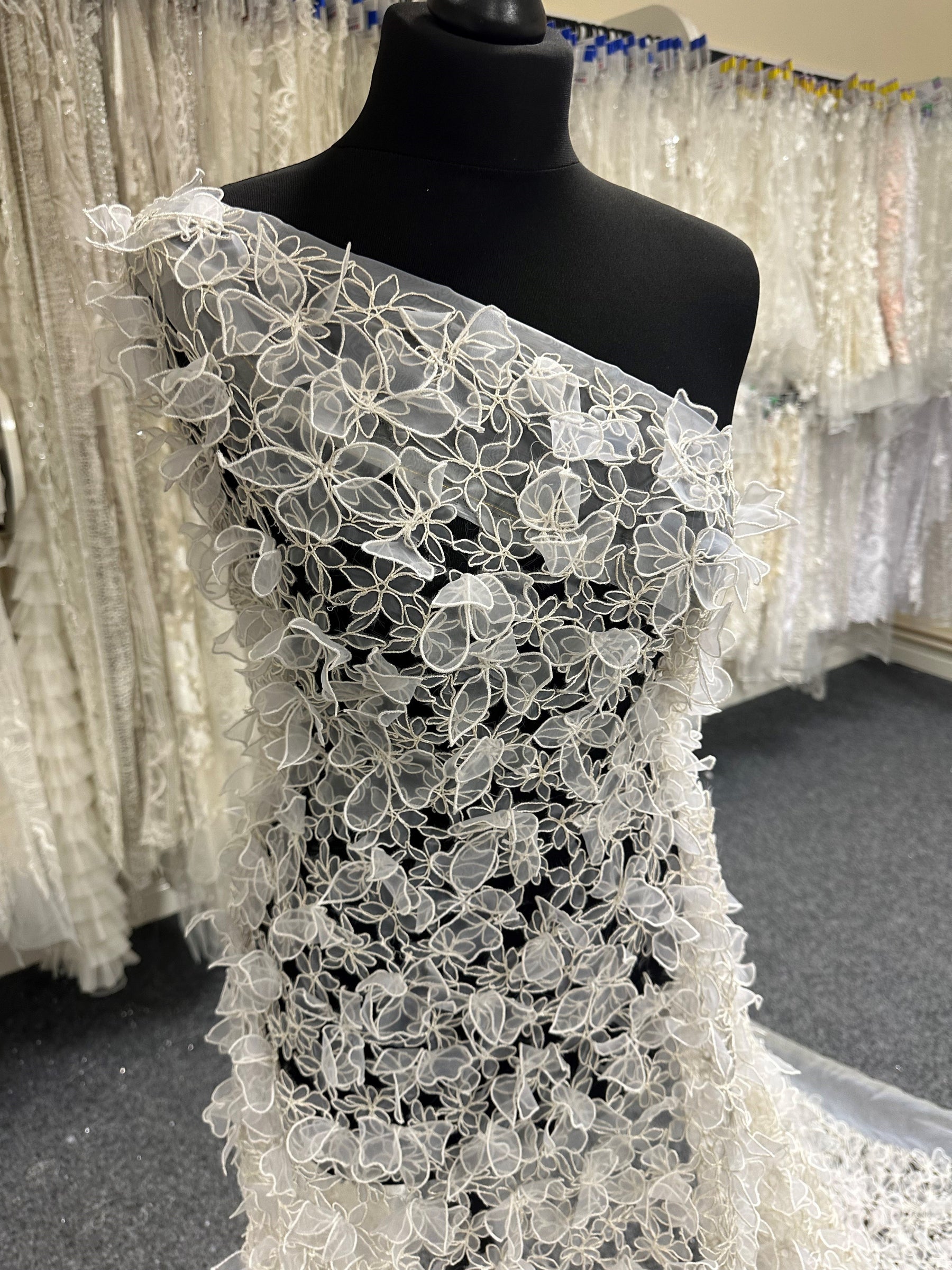 Ivory 3D Organza Lace - Aralyn