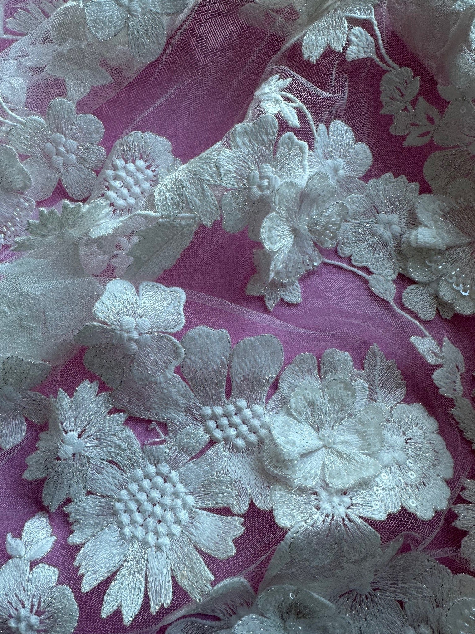 Ivory 3D Flower Lace - Arcadia