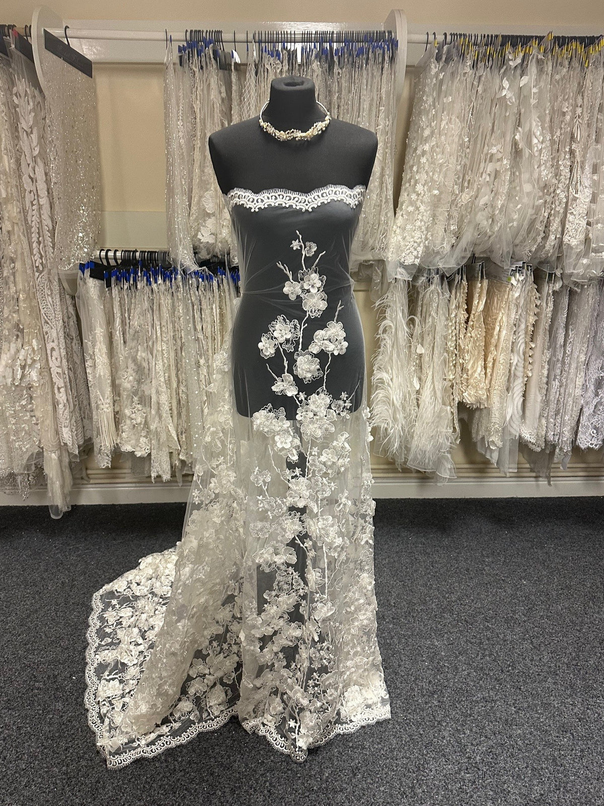 Ivory Embroidered Lace - Alijah