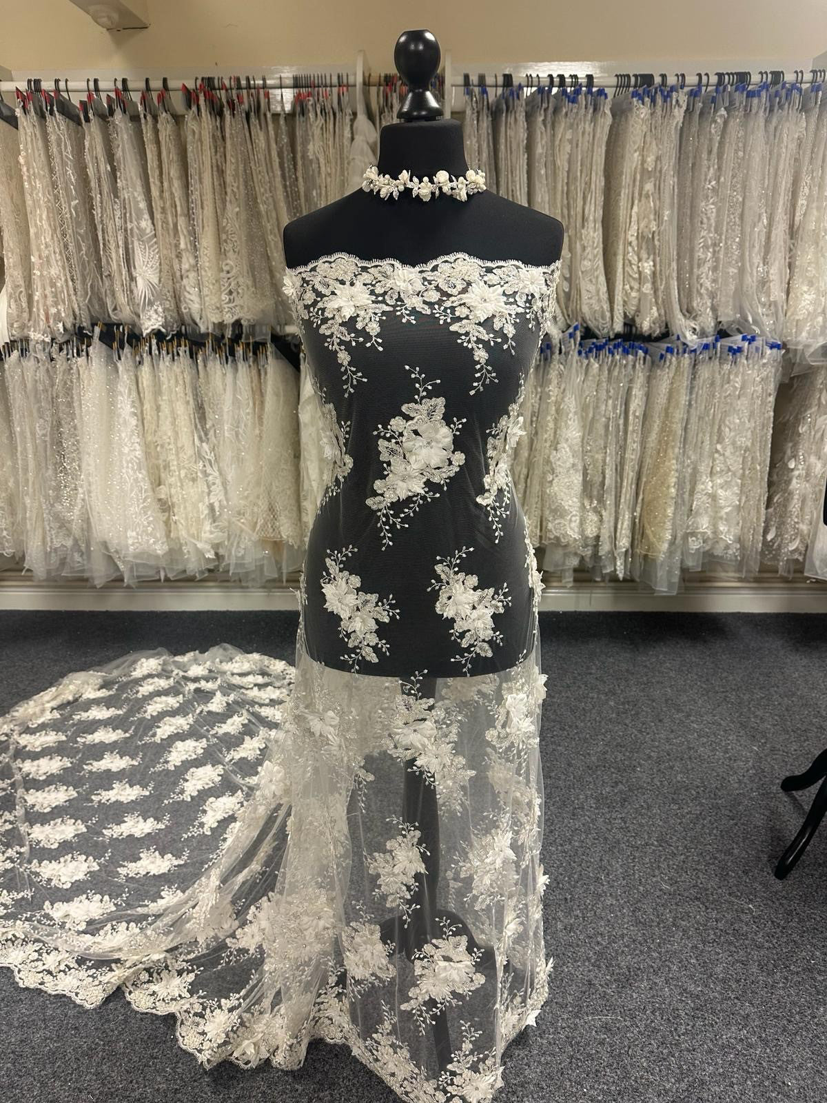 Ivory 3D Flower Lace - Naomi