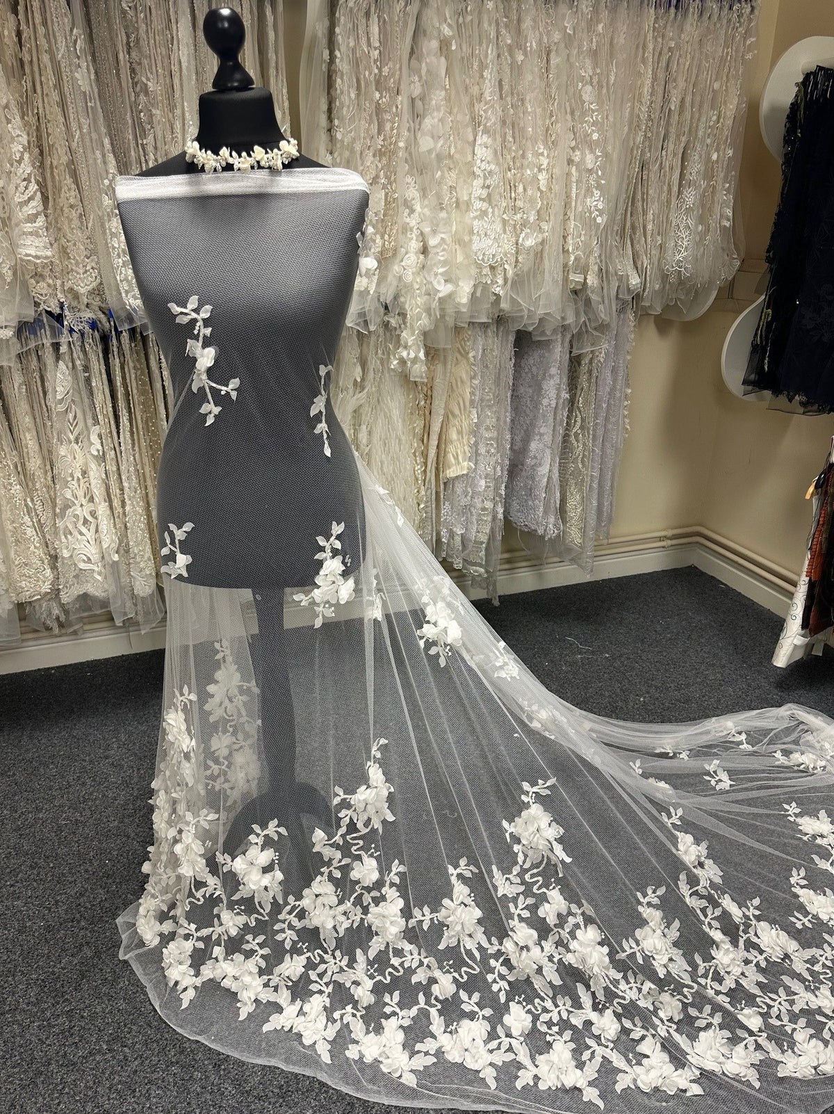 Ivory 3D Bridal Lace - Porscha