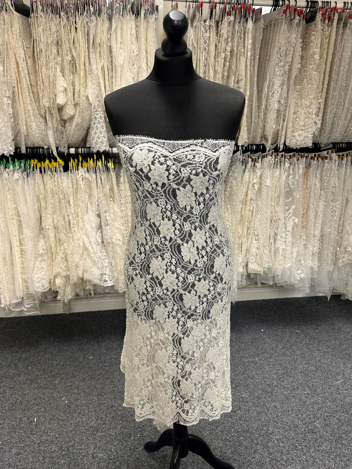 Ivory Beaded Chantilly Lace - Ophelia