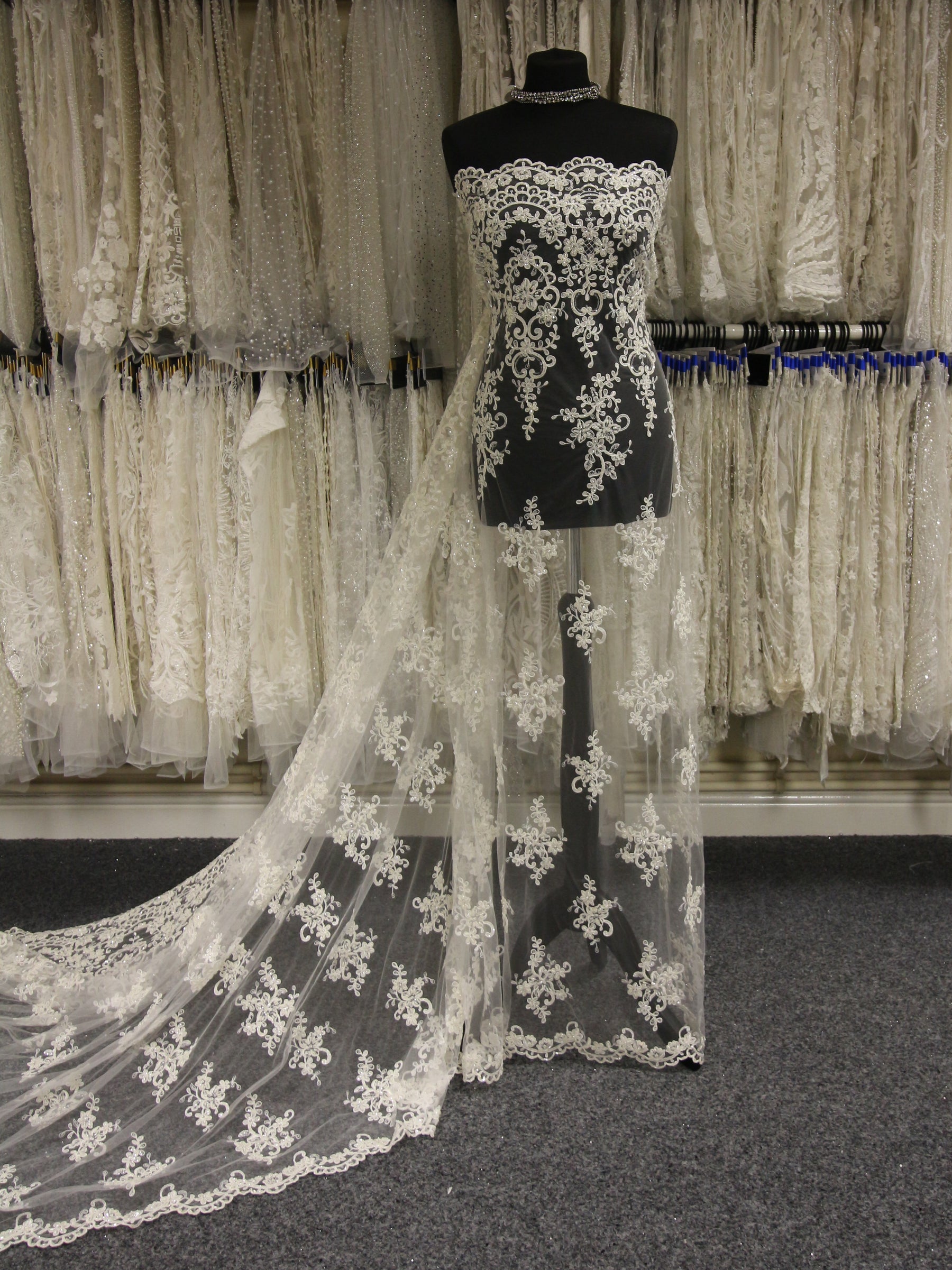 Ivory Beaded Lace - Alexandra