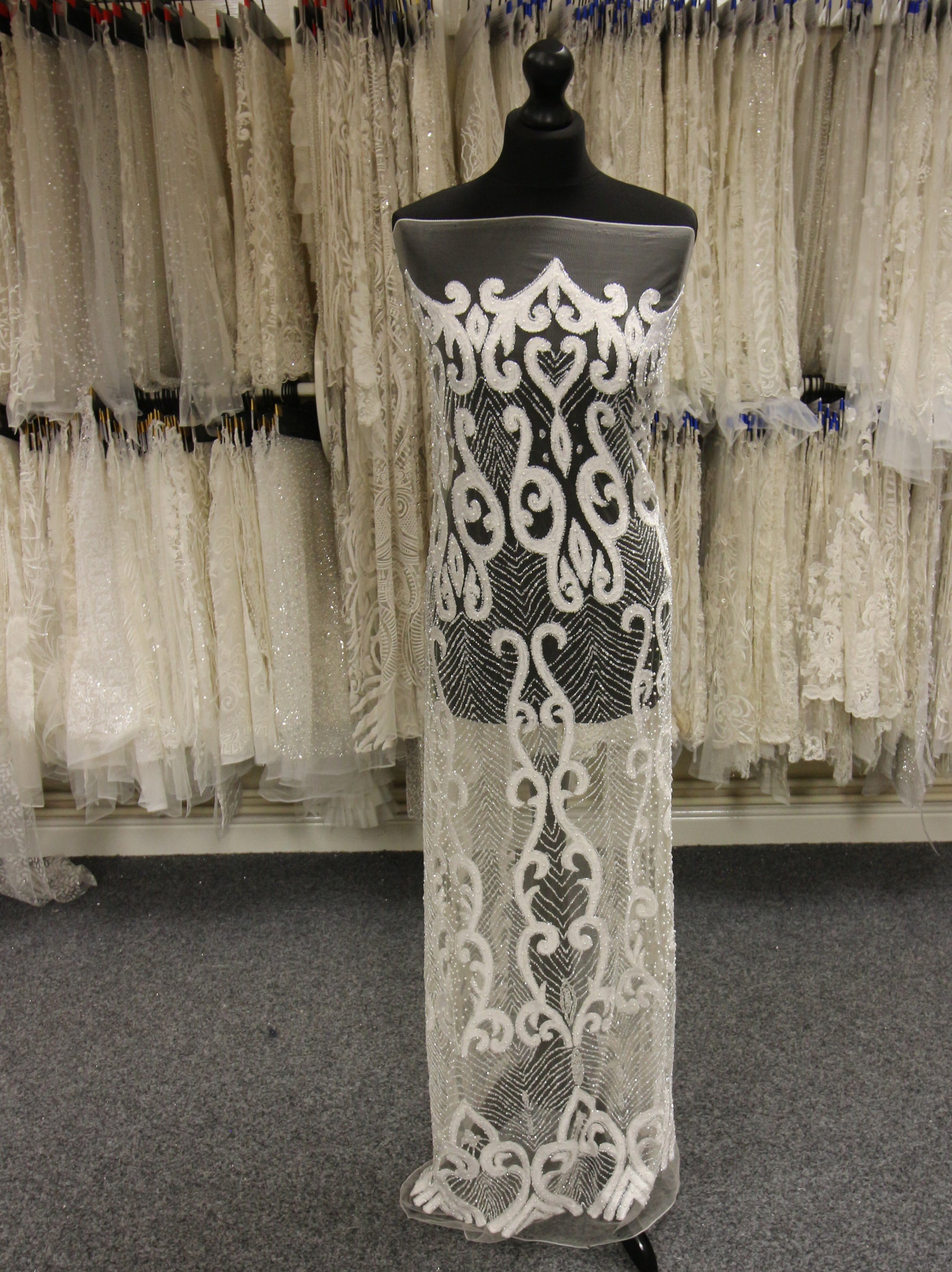 Ivory Beaded Lace - Aria