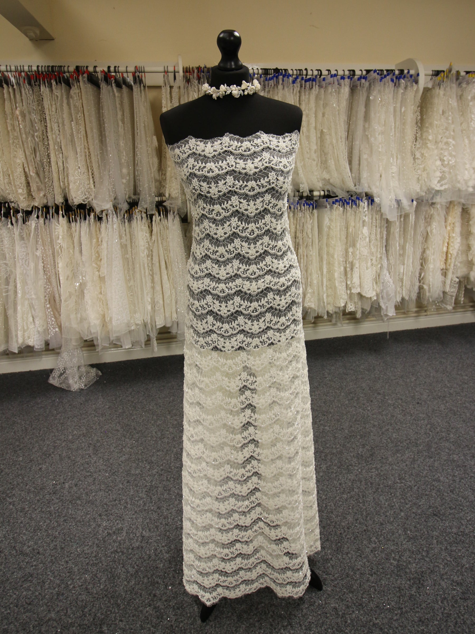 Ivory Beaded Lace - Jennifer