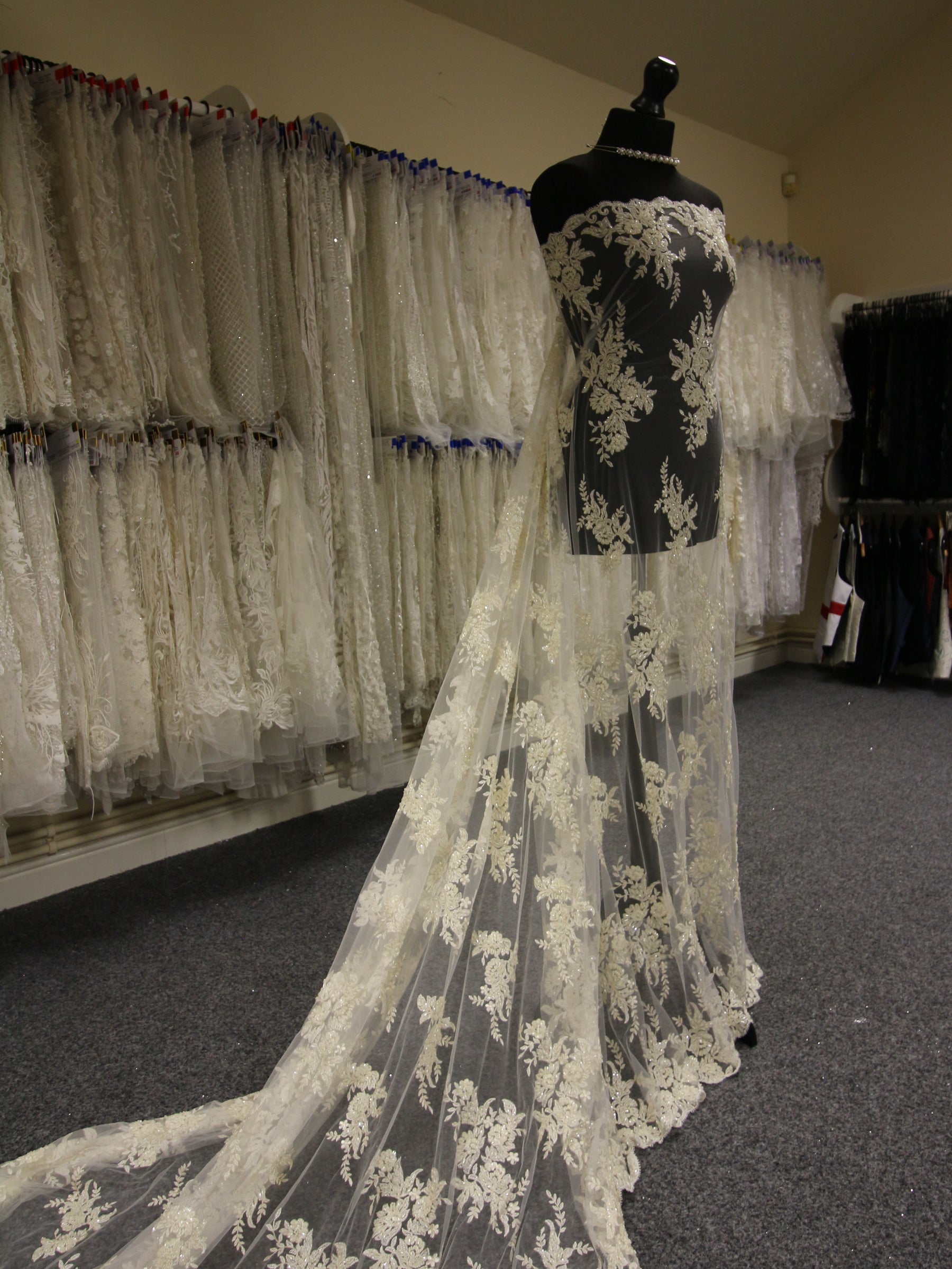 Ivory Beaded Lace - Nicole