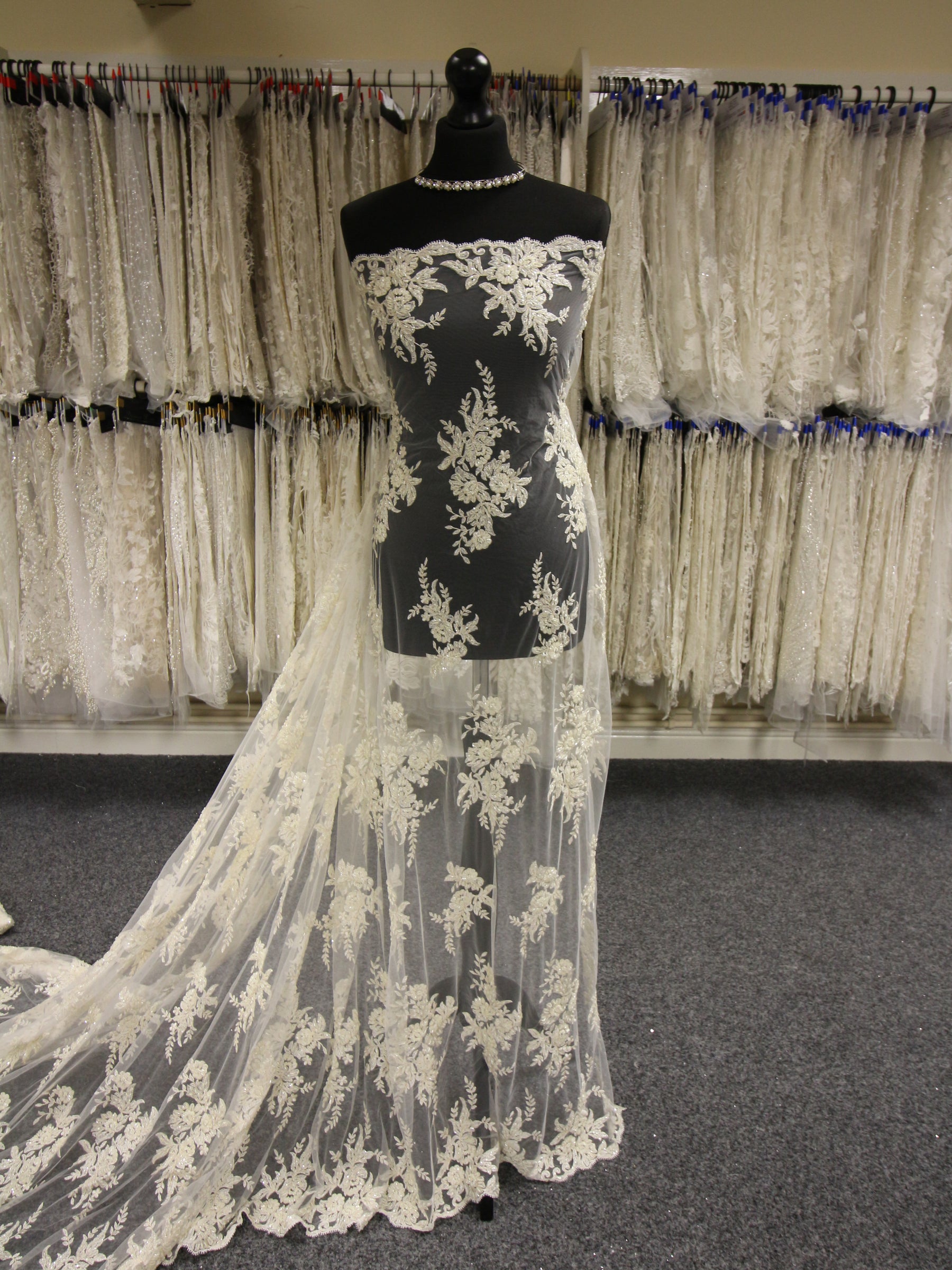 Ivory Beaded Lace - Nicole