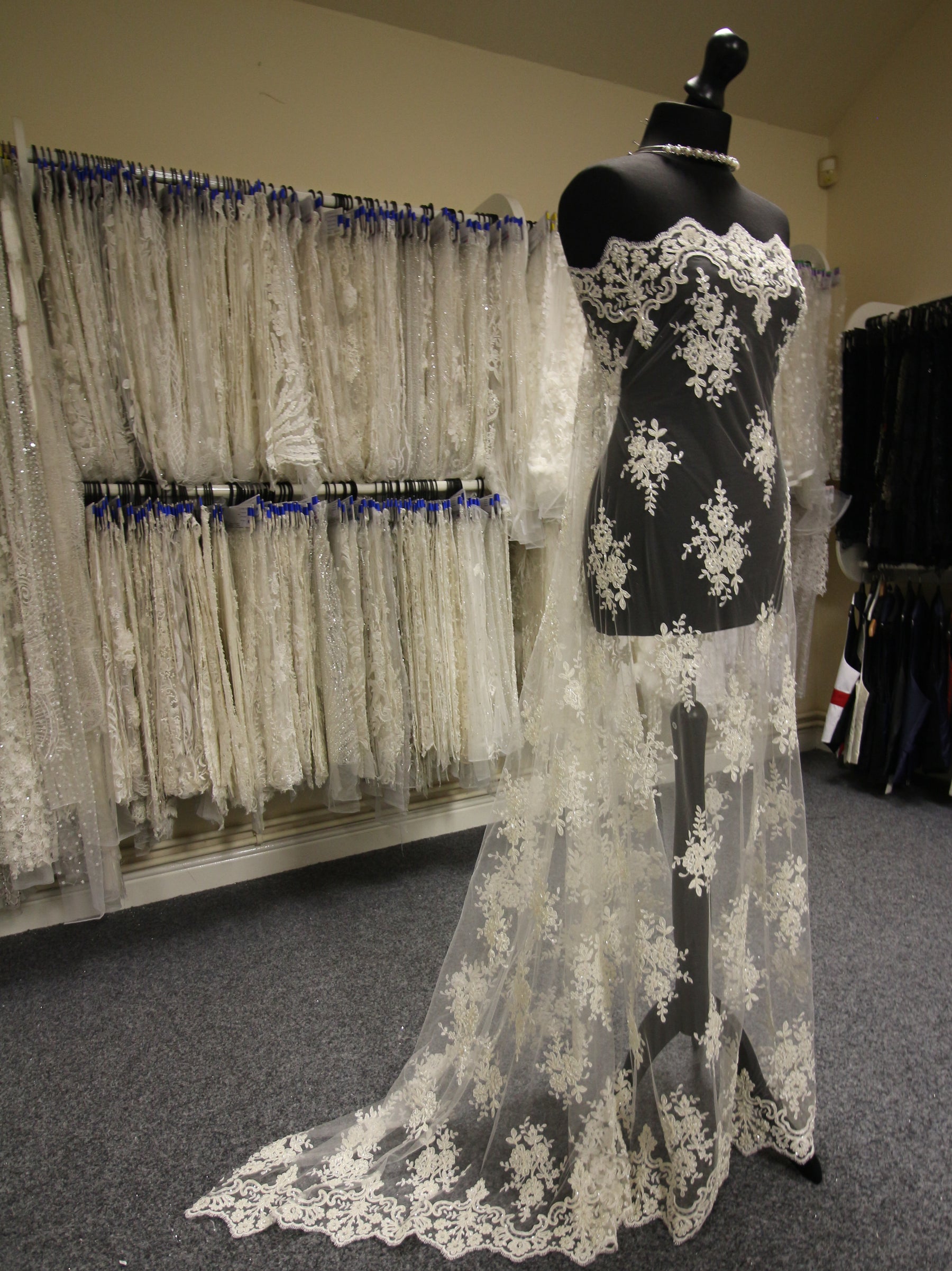 Ivory Beaded Lace - Sophia