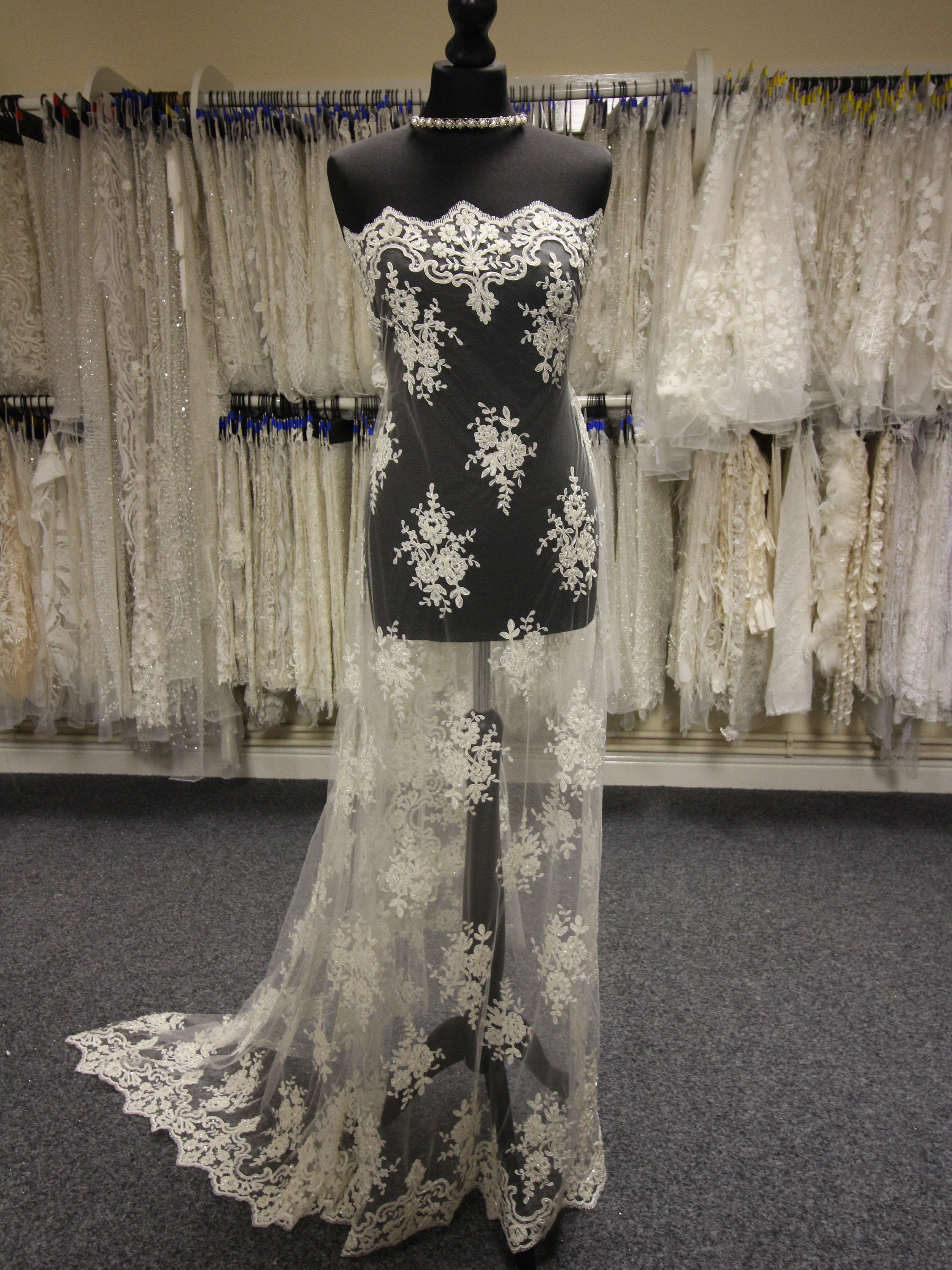 Ivory Beaded Lace - Sophia Ivory Beaded Lace - Sophia