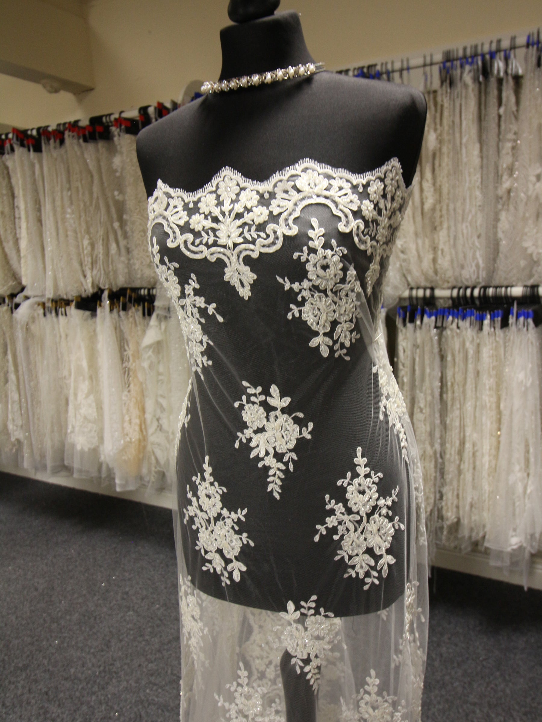 Ivory Beaded Lace - Sophia