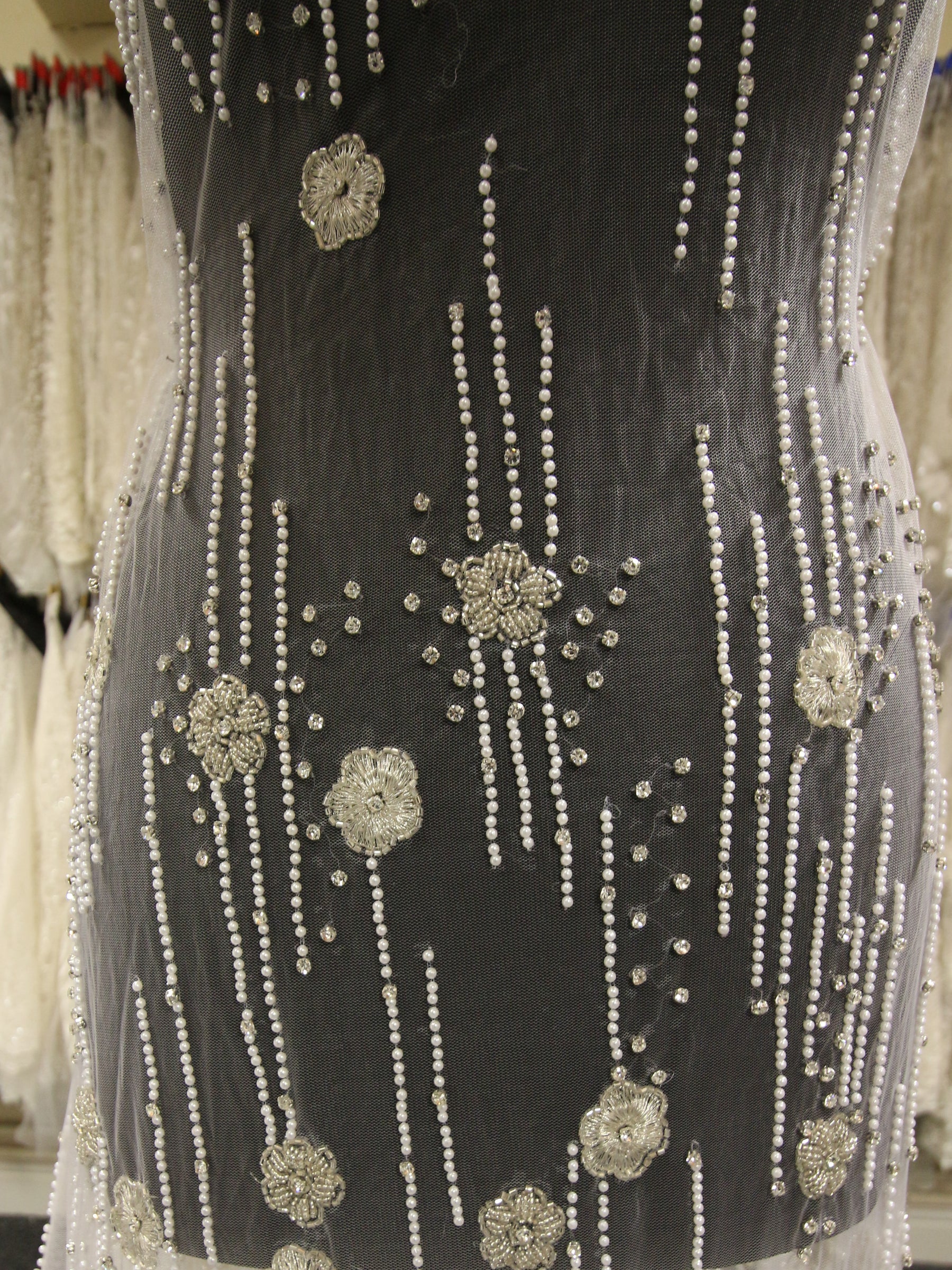 Ivory Beaded Lace - Alma