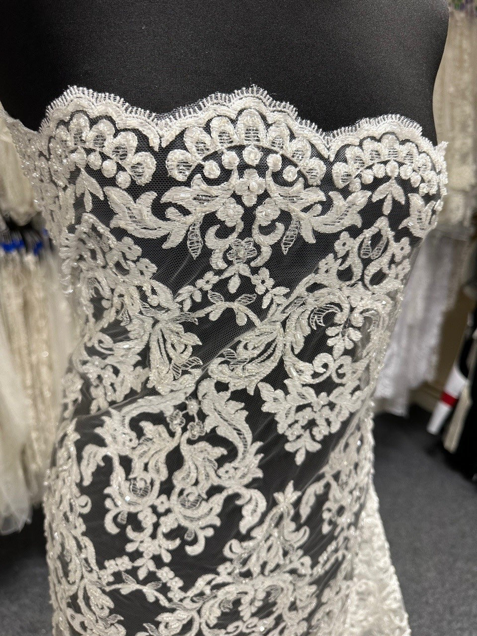 Ivory Beaded Lace – Ava