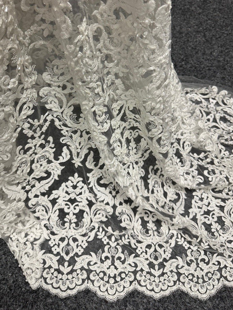 Ivory Beaded Lace – Ava