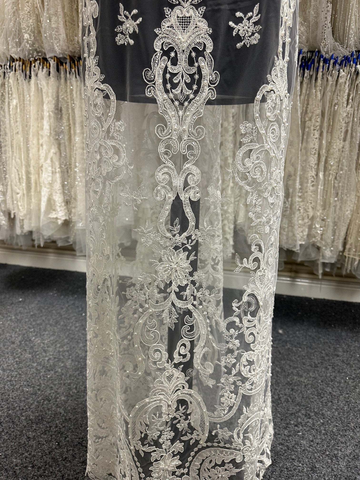 Ivory Beaded Lace - Bella