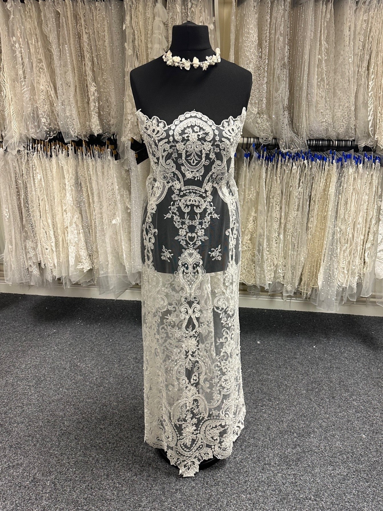 Ivory Beaded Lace - Bella