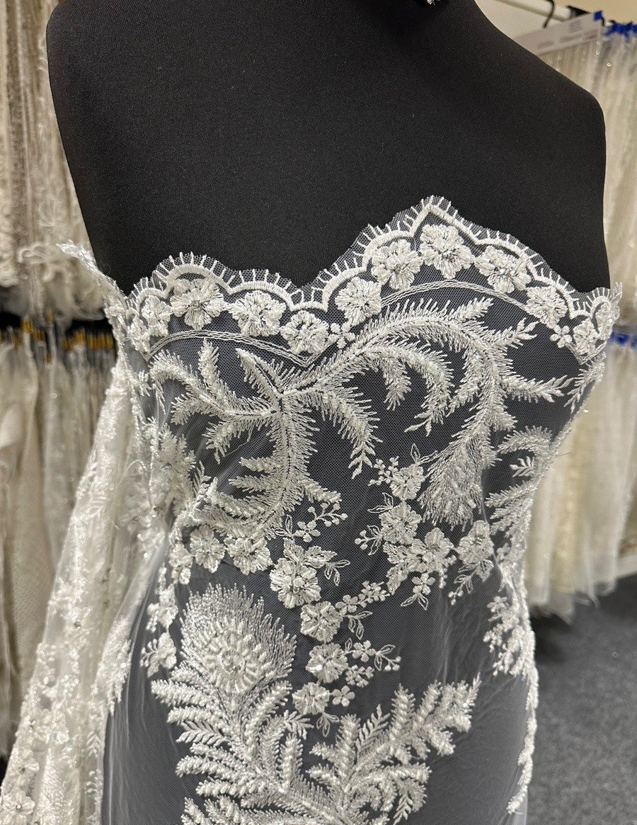 Ivory Beaded Lace - Cara