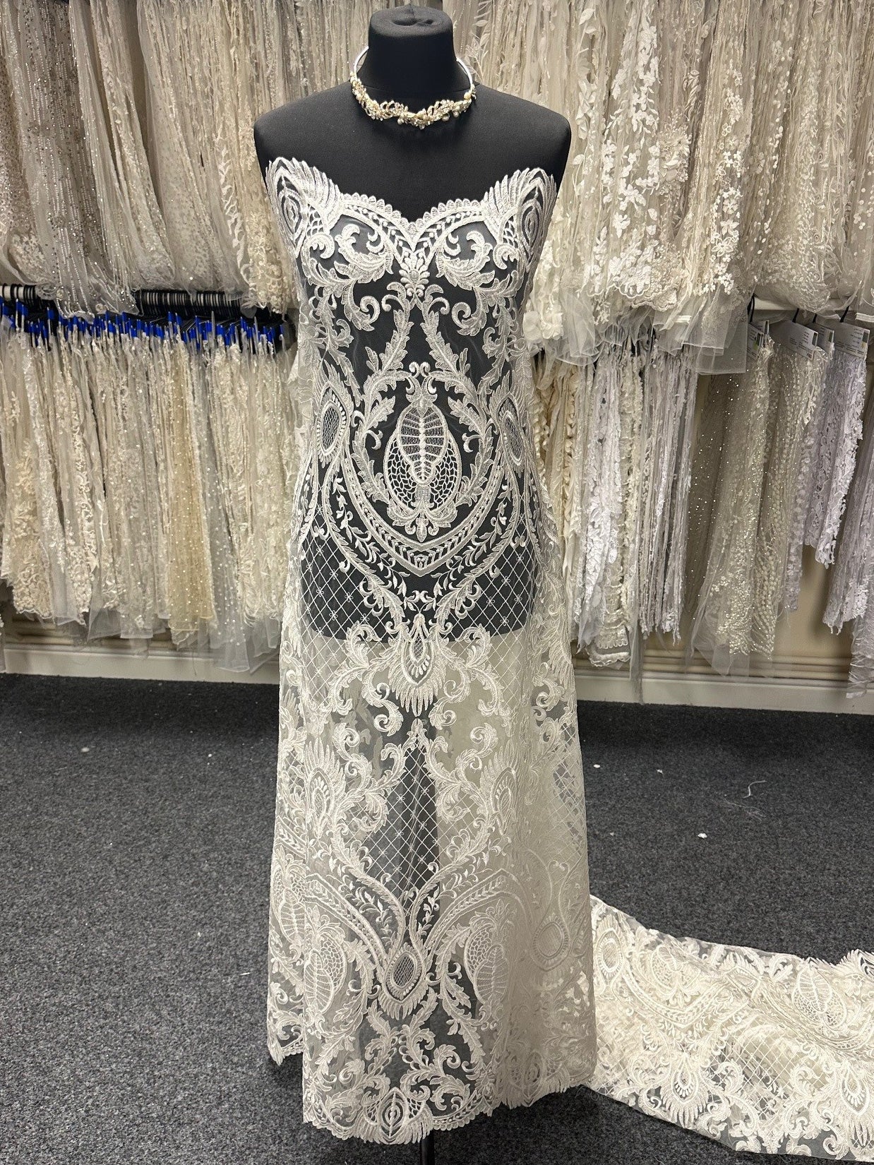 Ivory Corded Lace - Charvi