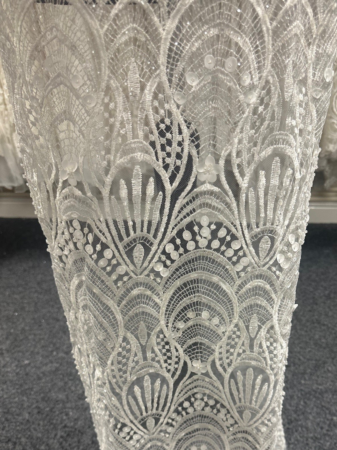 Ivory Embroidered Lace - Clemency