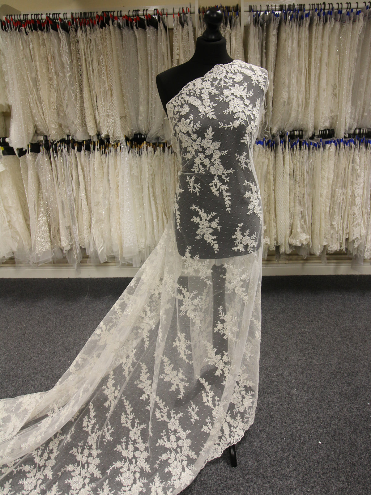 Ivory Corded Lace - Delmira