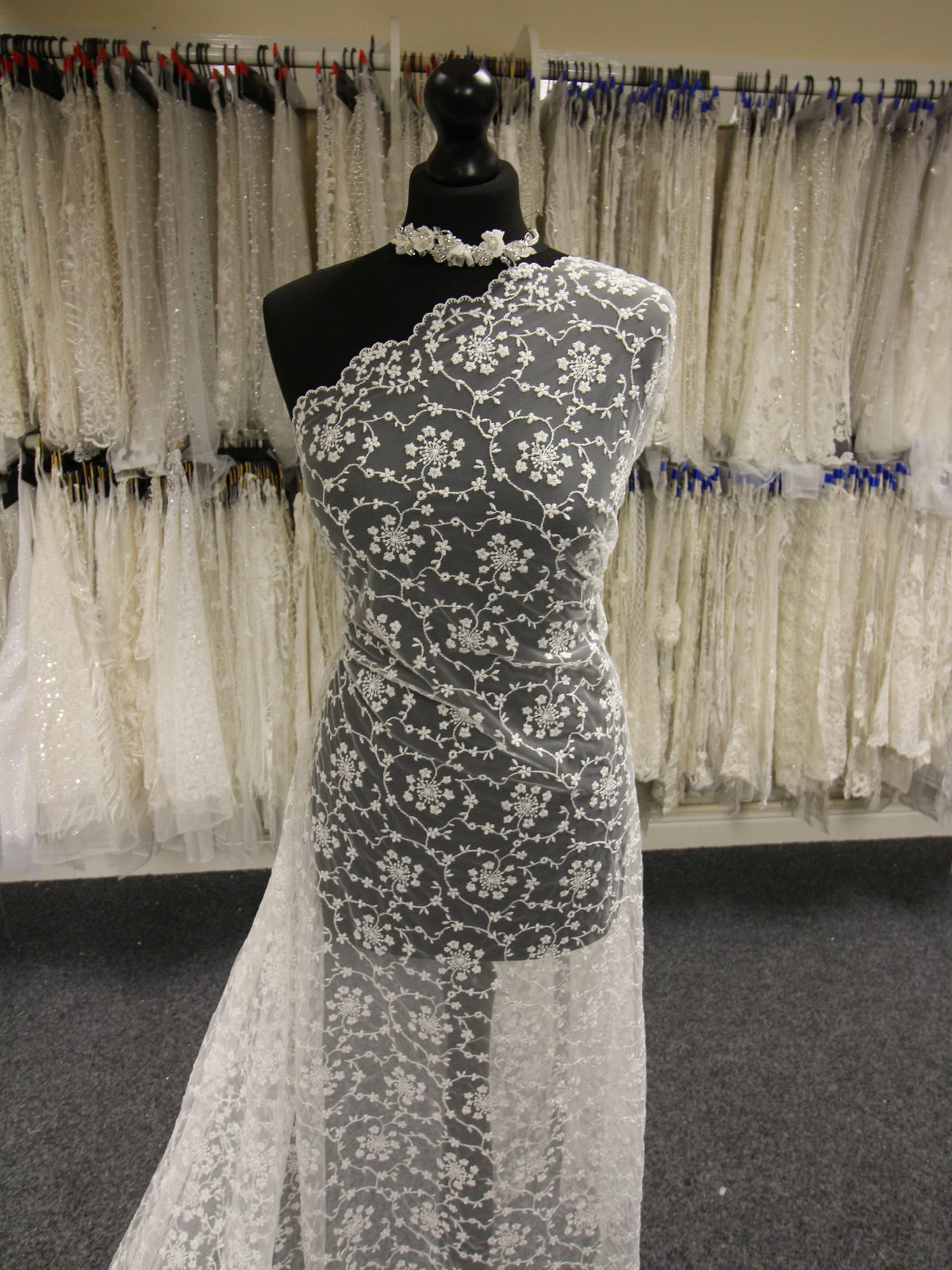 Ivory Embroidered Lace - Euphrasia