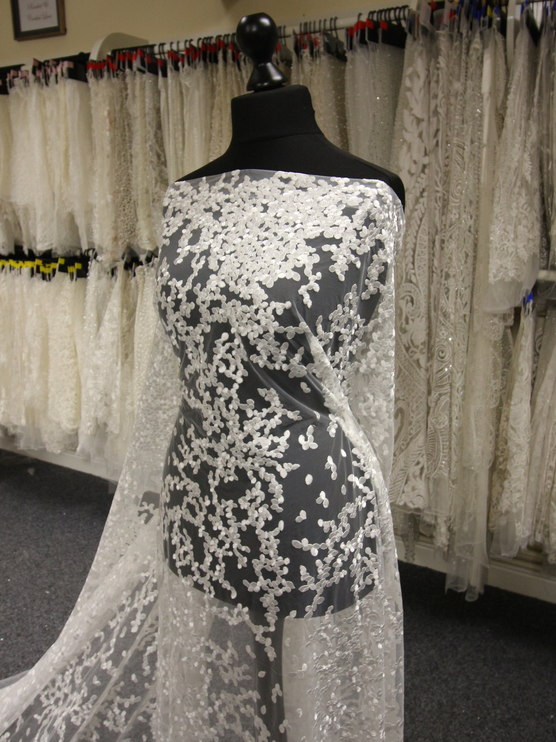 Ivory Embroidered Lace - Farah