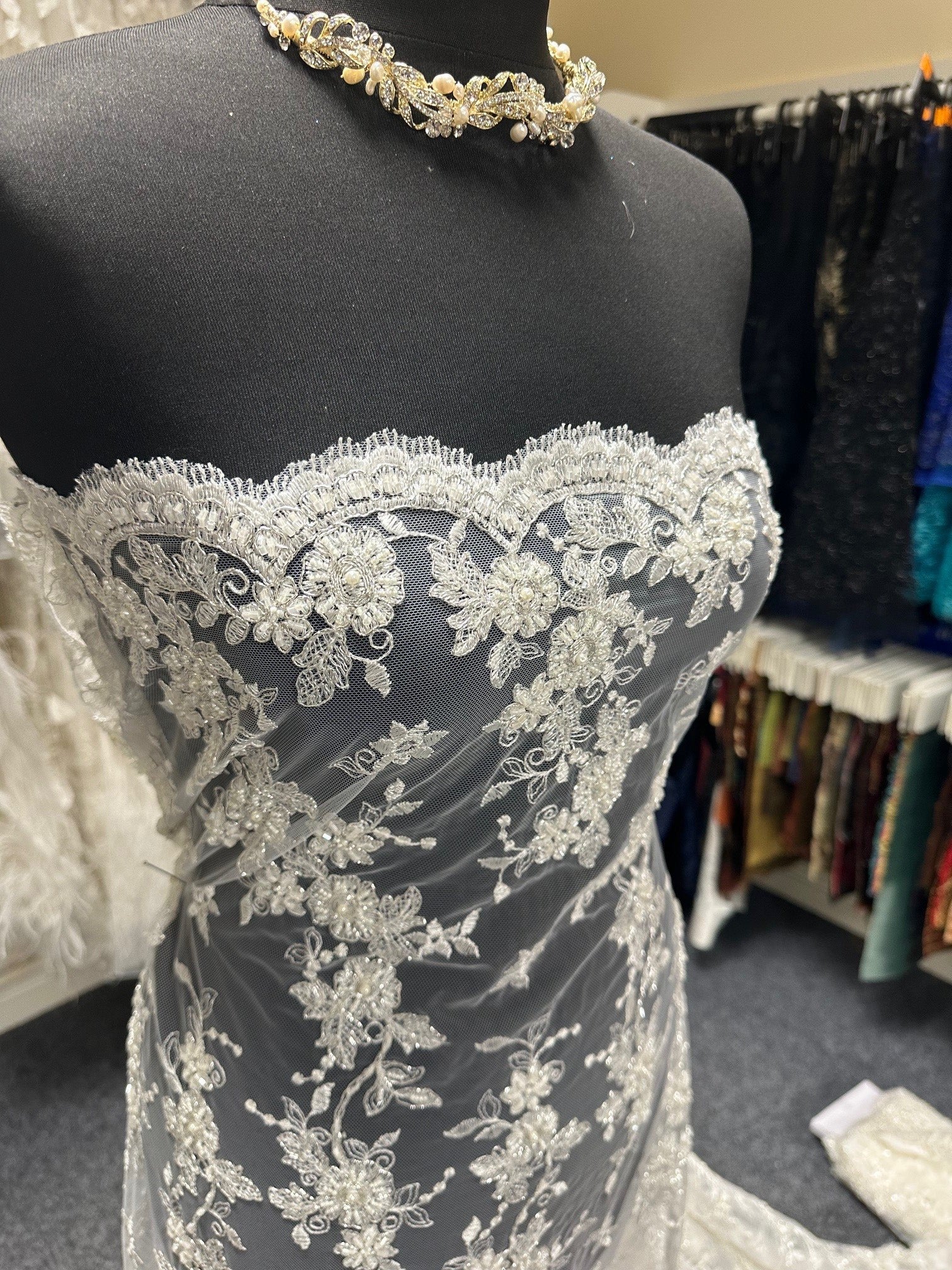 Ivory Beaded Lace - Helena