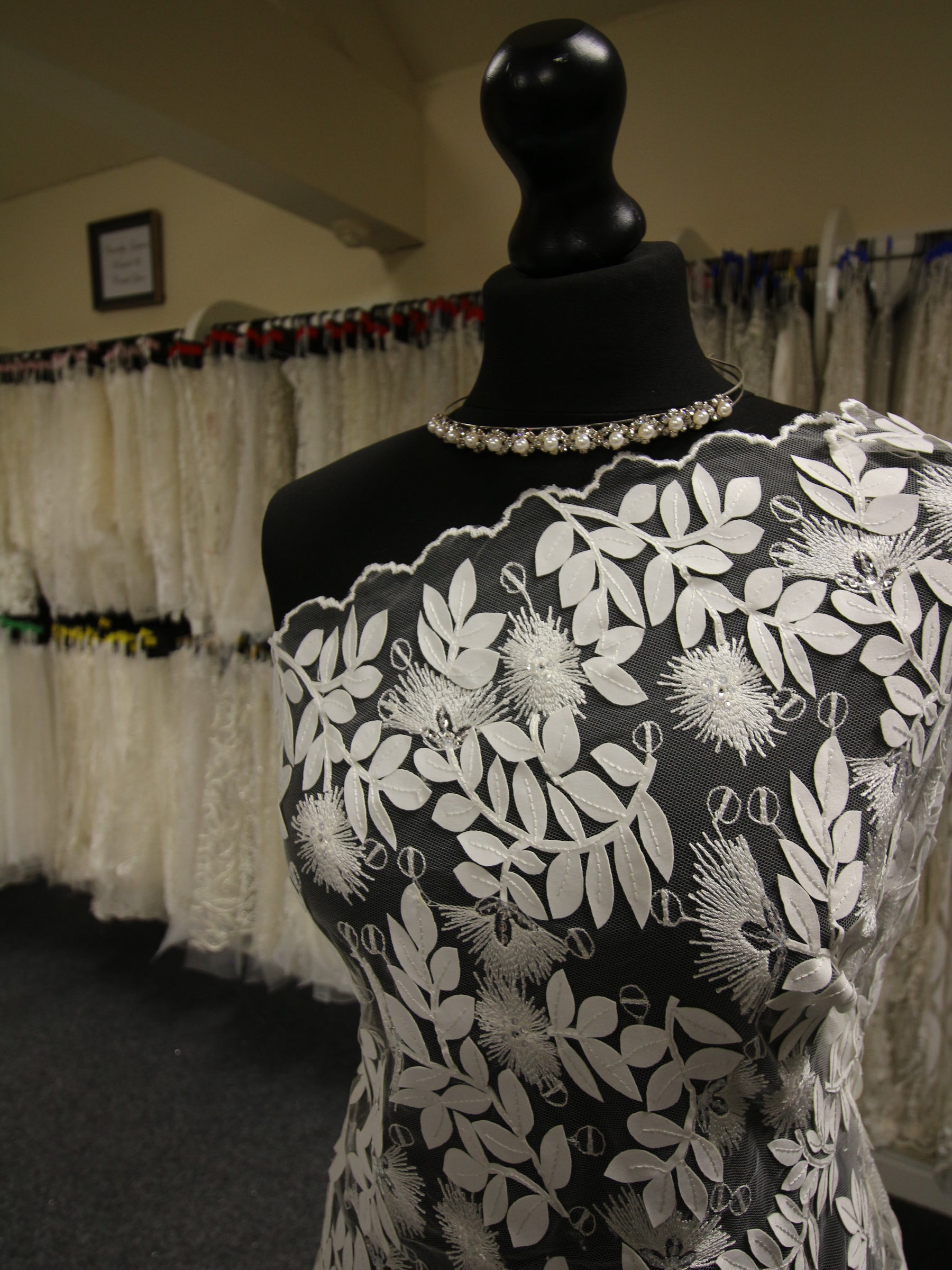 Ivory Embroidered Laser Lace - Hetty