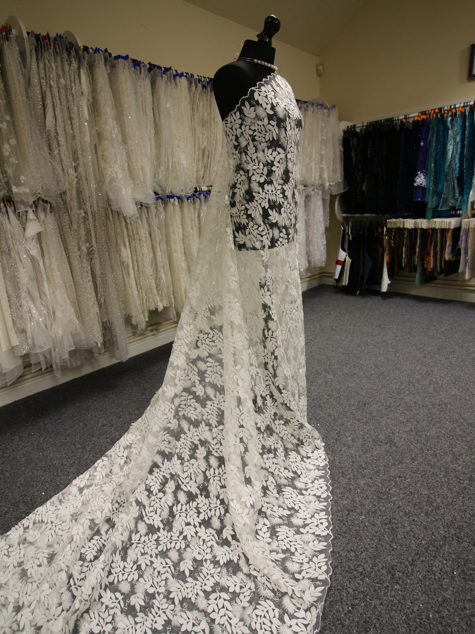 Ivory Embroidered Laser Lace - Hetty