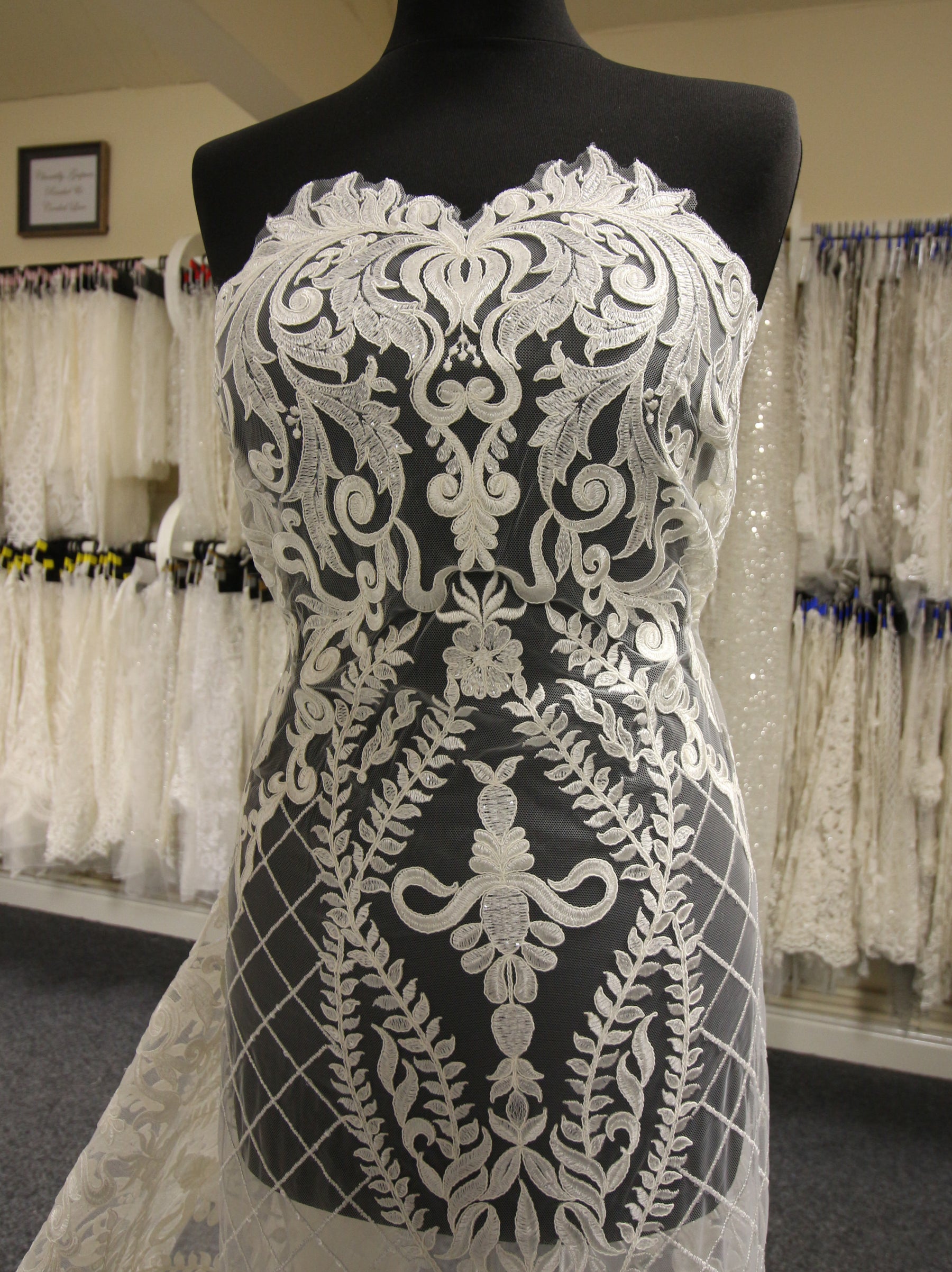 Ivory Embroidered Lace - Itzel